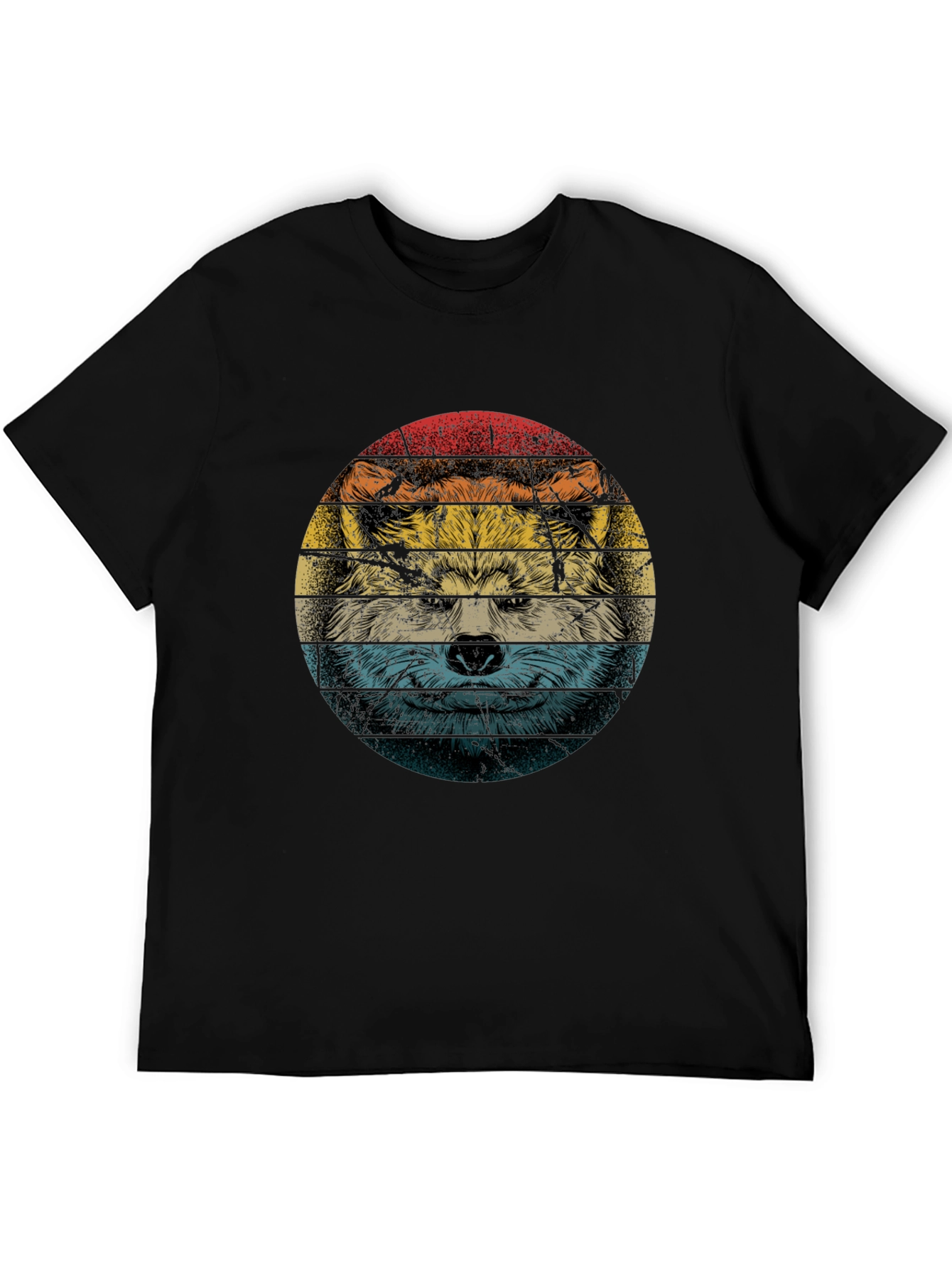 Retro Wolf Graphic T-Shirt - Cool Animal Tee