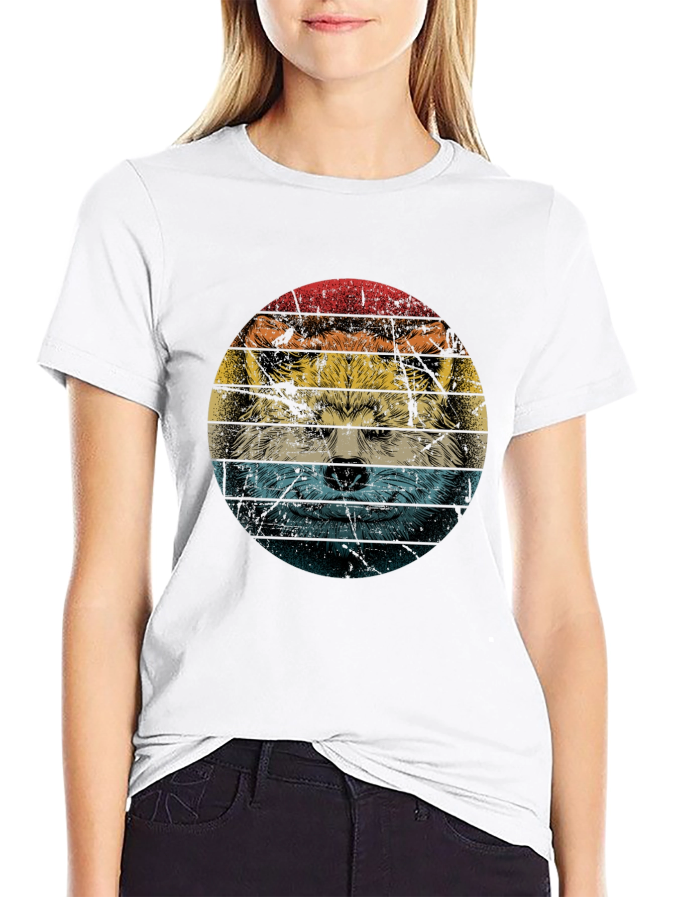 Retro Wolf Graphic T-Shirt - Cool Animal Tee