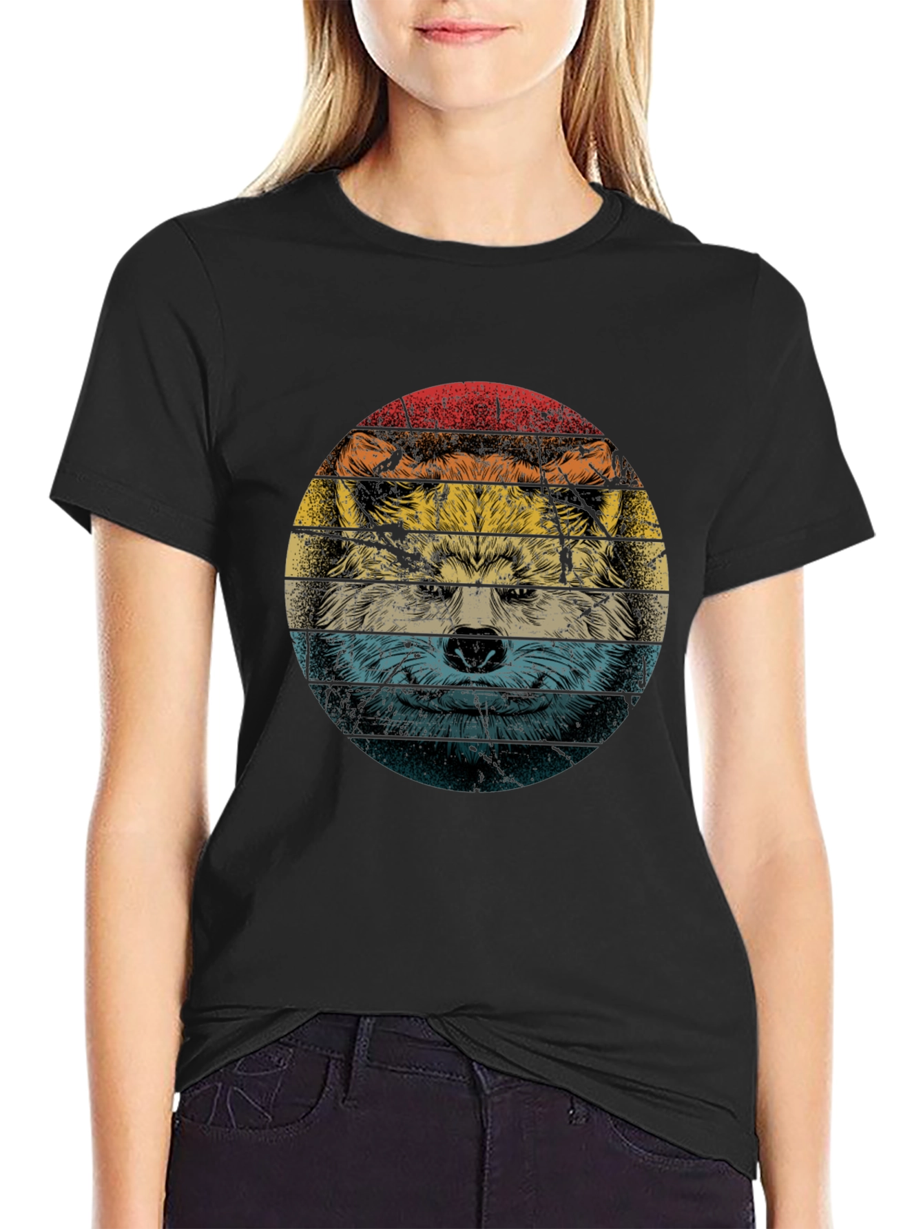 Retro Wolf Graphic T-Shirt - Cool Animal Tee