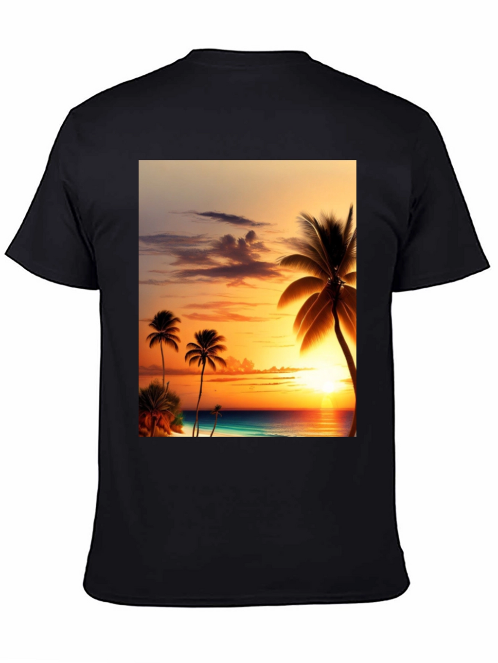 Tropical Sunset Graphic T-Shirt