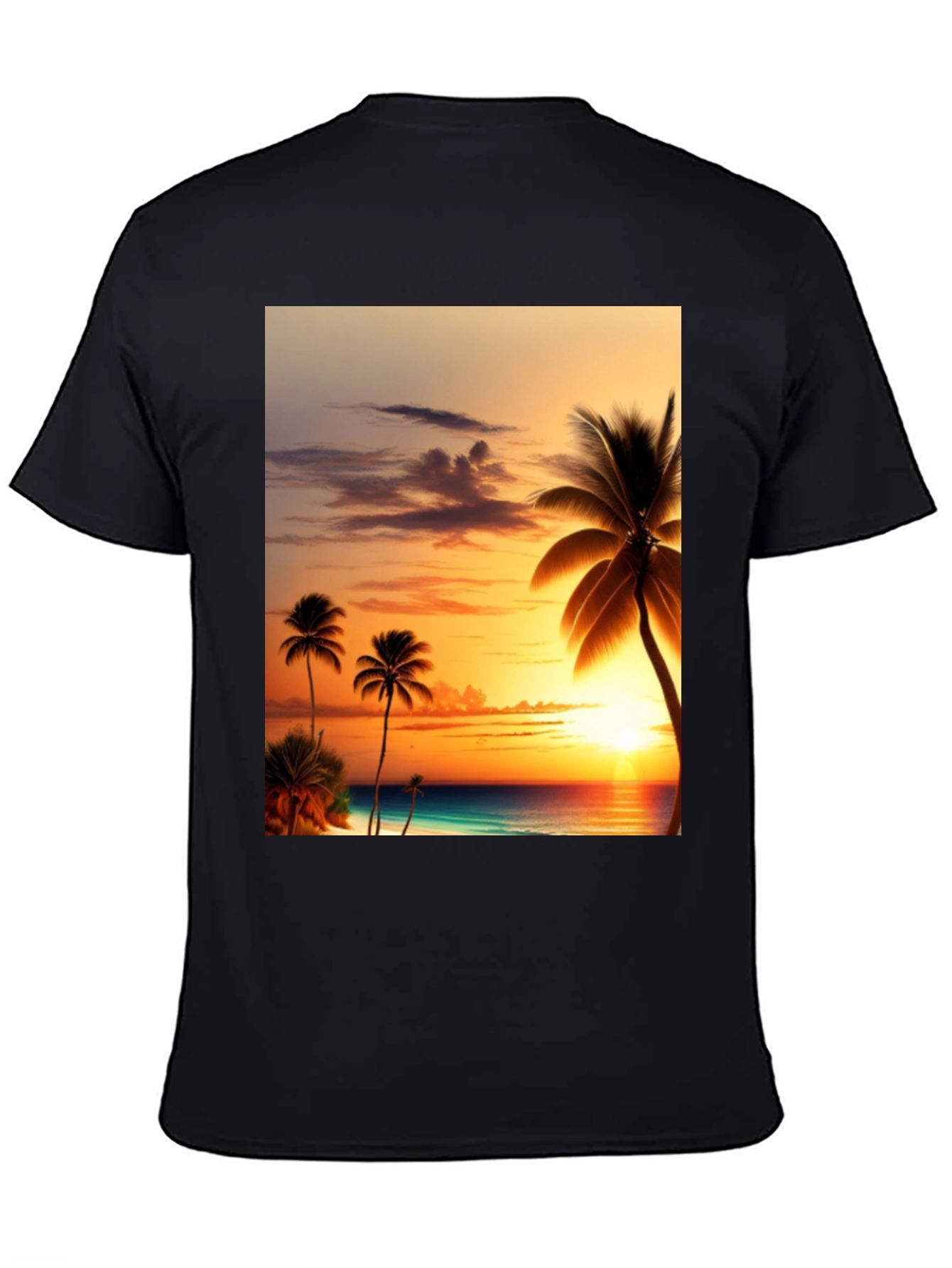 Tropical Sunset Graphic T-Shirt