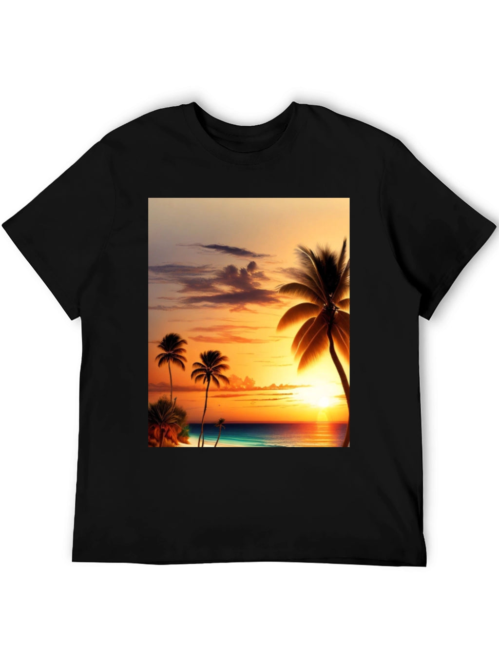 Tropical Sunset Graphic T-Shirt