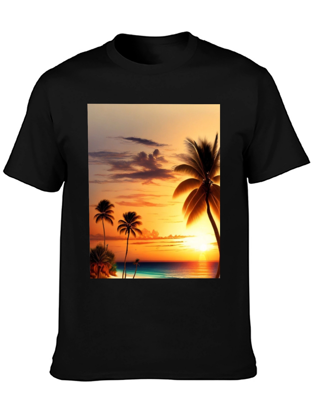 Tropical Sunset Graphic T-Shirt