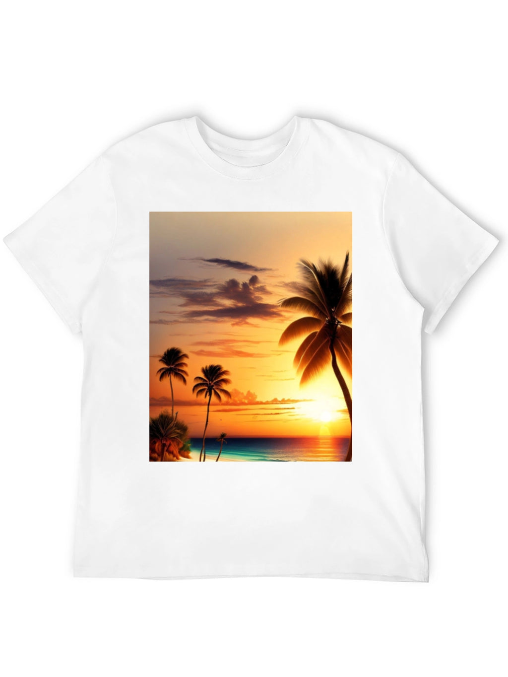 Tropical Sunset Graphic T-Shirt