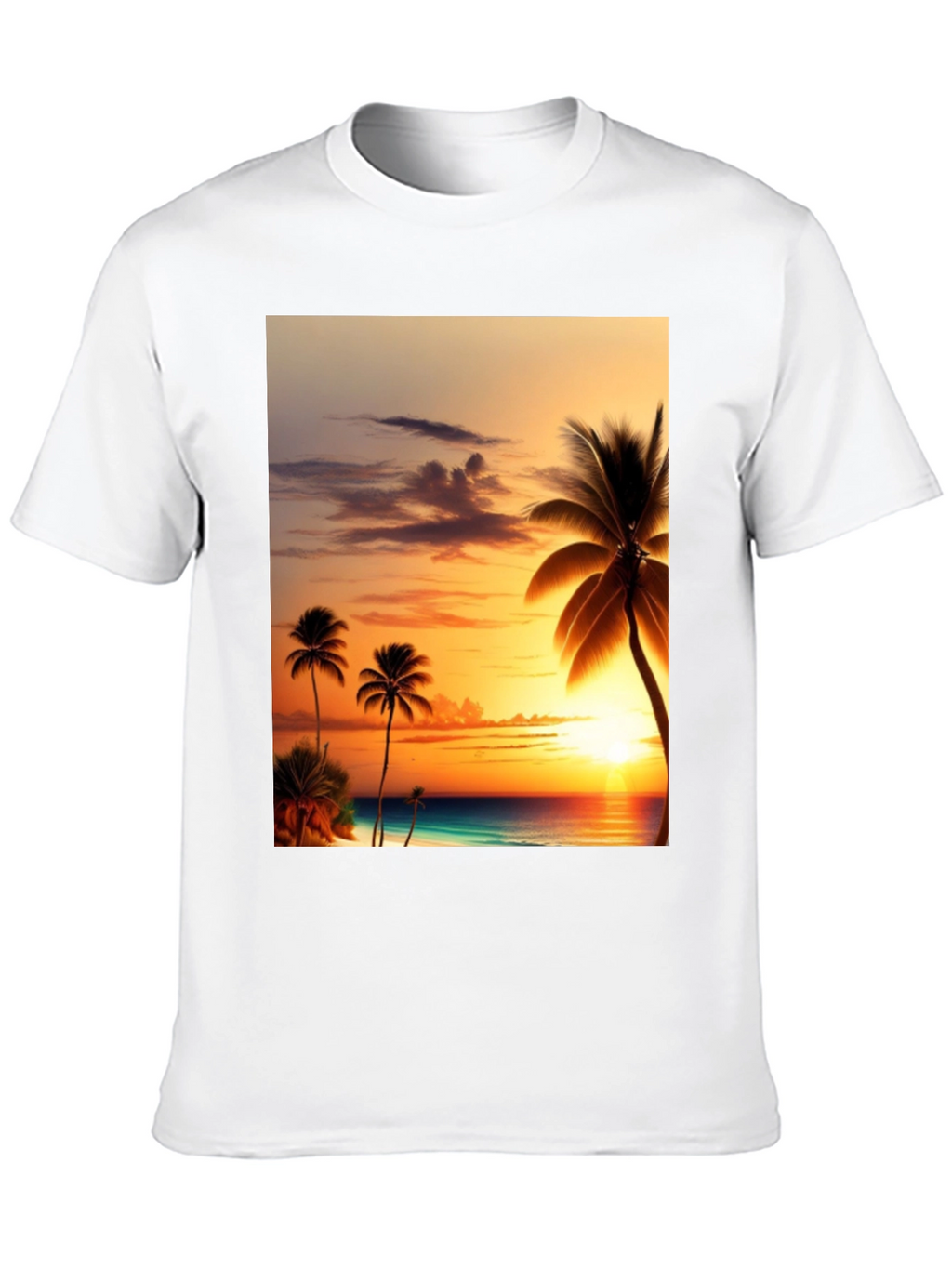 Tropical Sunset Graphic T-Shirt