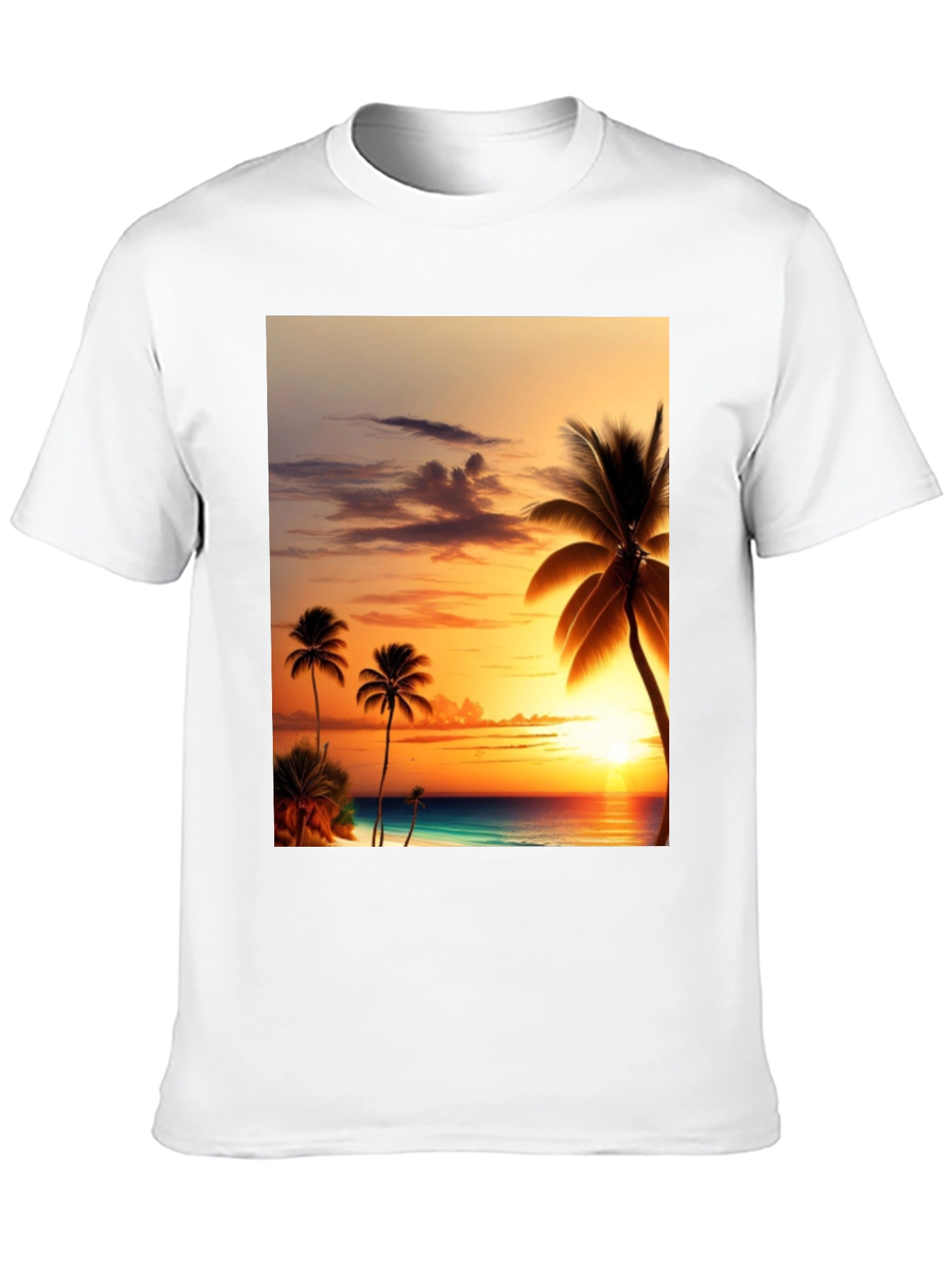 Tropical Sunset Graphic T-Shirt