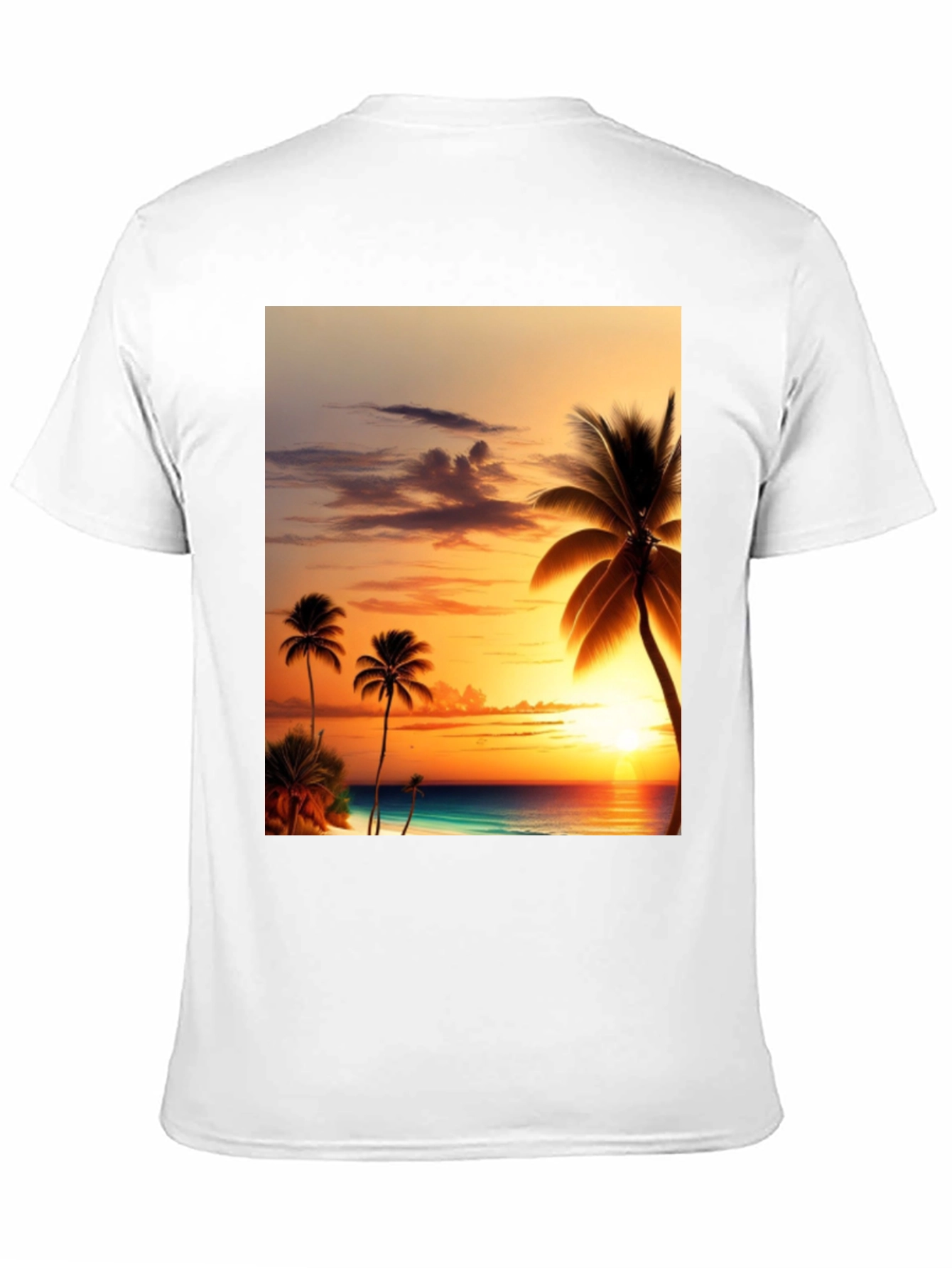Tropical Sunset Graphic T-Shirt