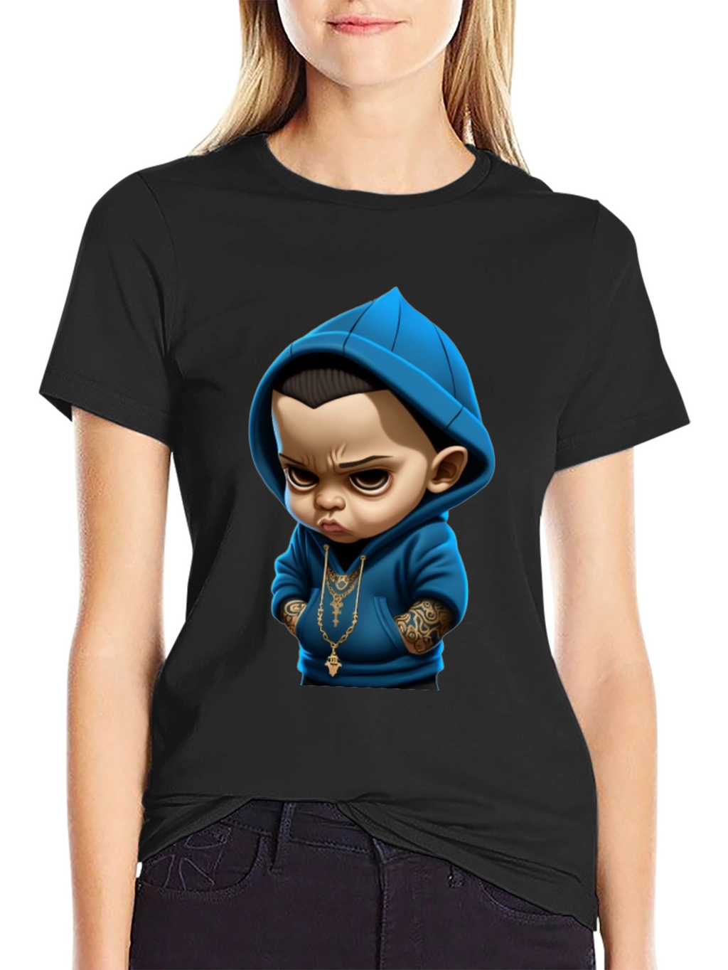 Cool Baby Graphic Tee - Black Cotton T-Shirt
