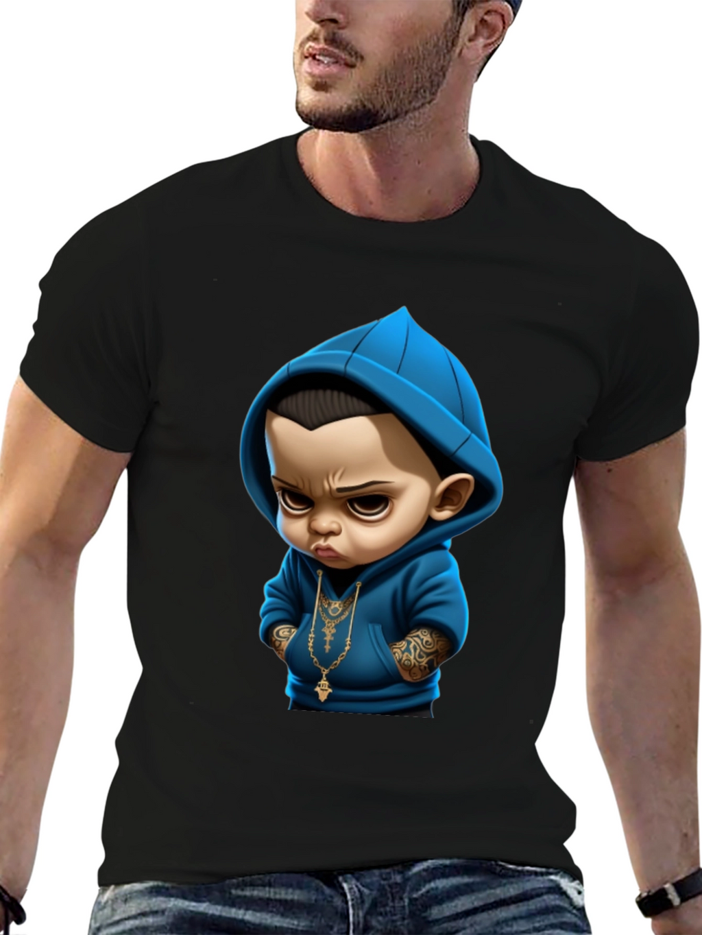 Cool Baby Graphic Tee - Black Cotton T-Shirt