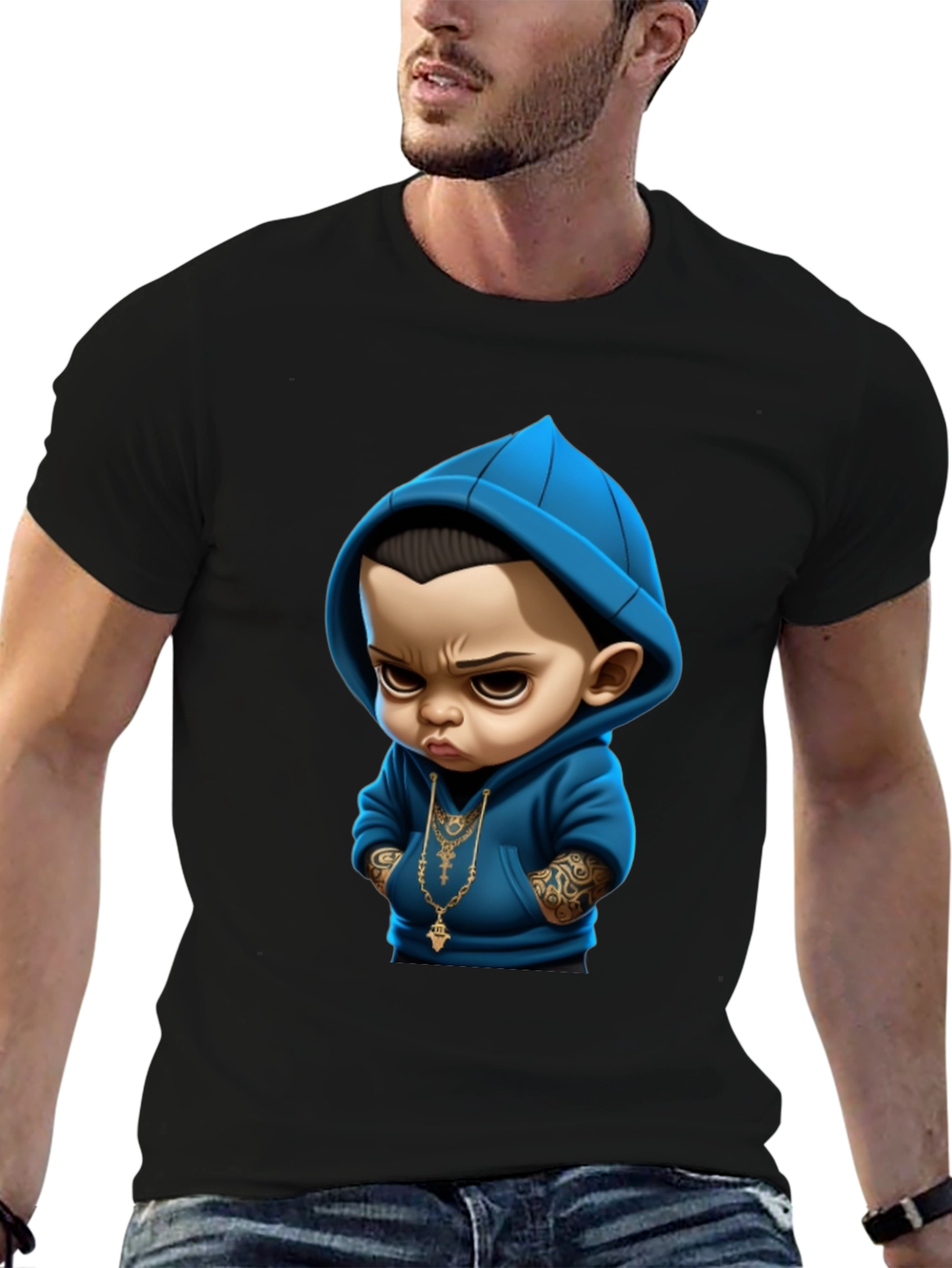 Cool Baby Graphic Tee - Black Cotton T-Shirt