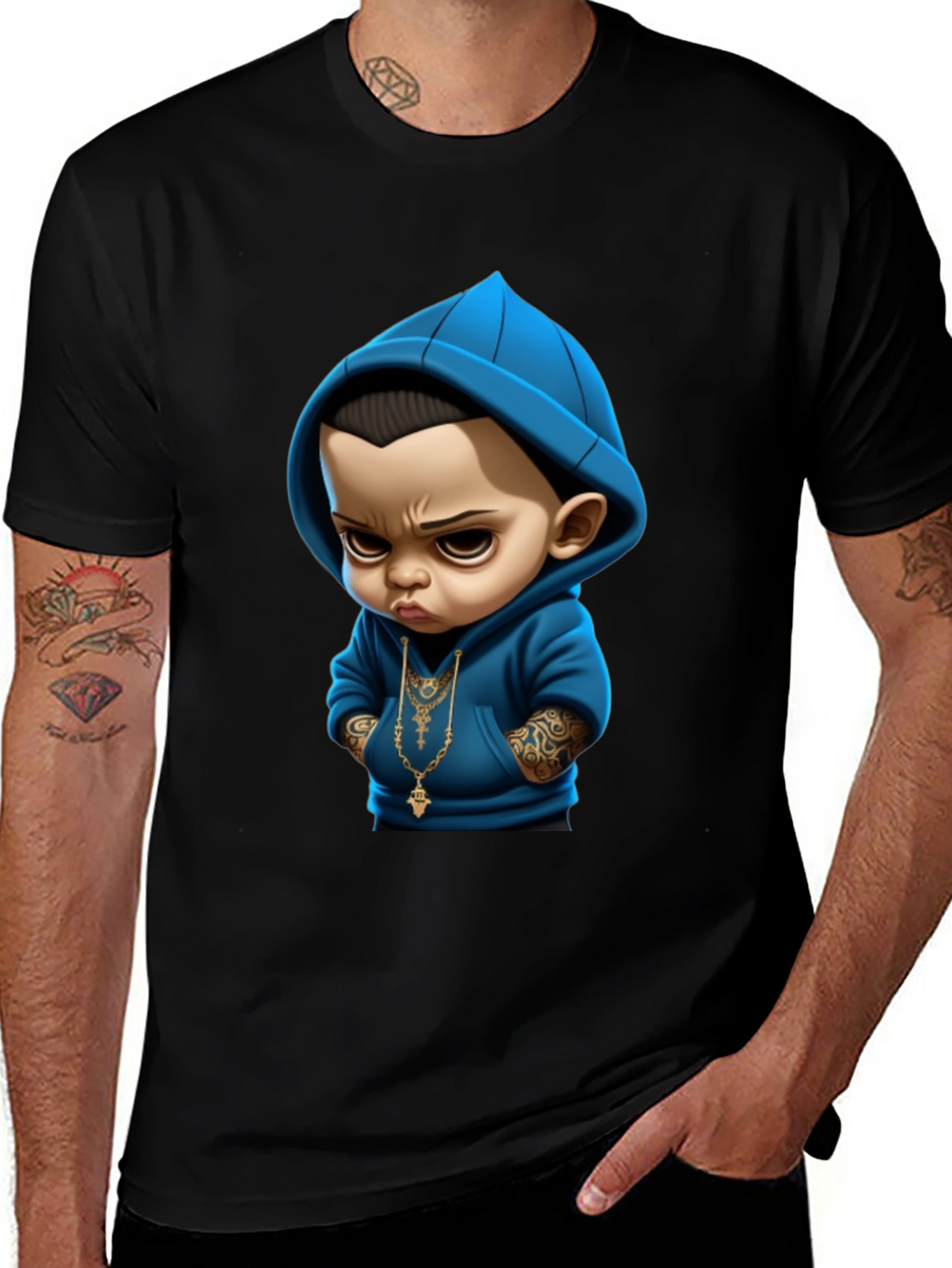 Cool Baby Graphic Tee - Black Cotton T-Shirt