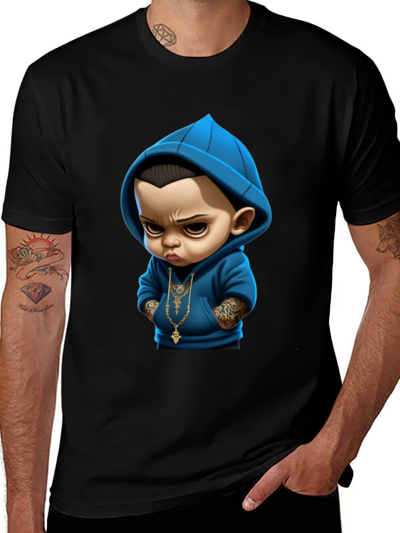 Cool Baby Graphic Tee - Black Cotton T-Shirt