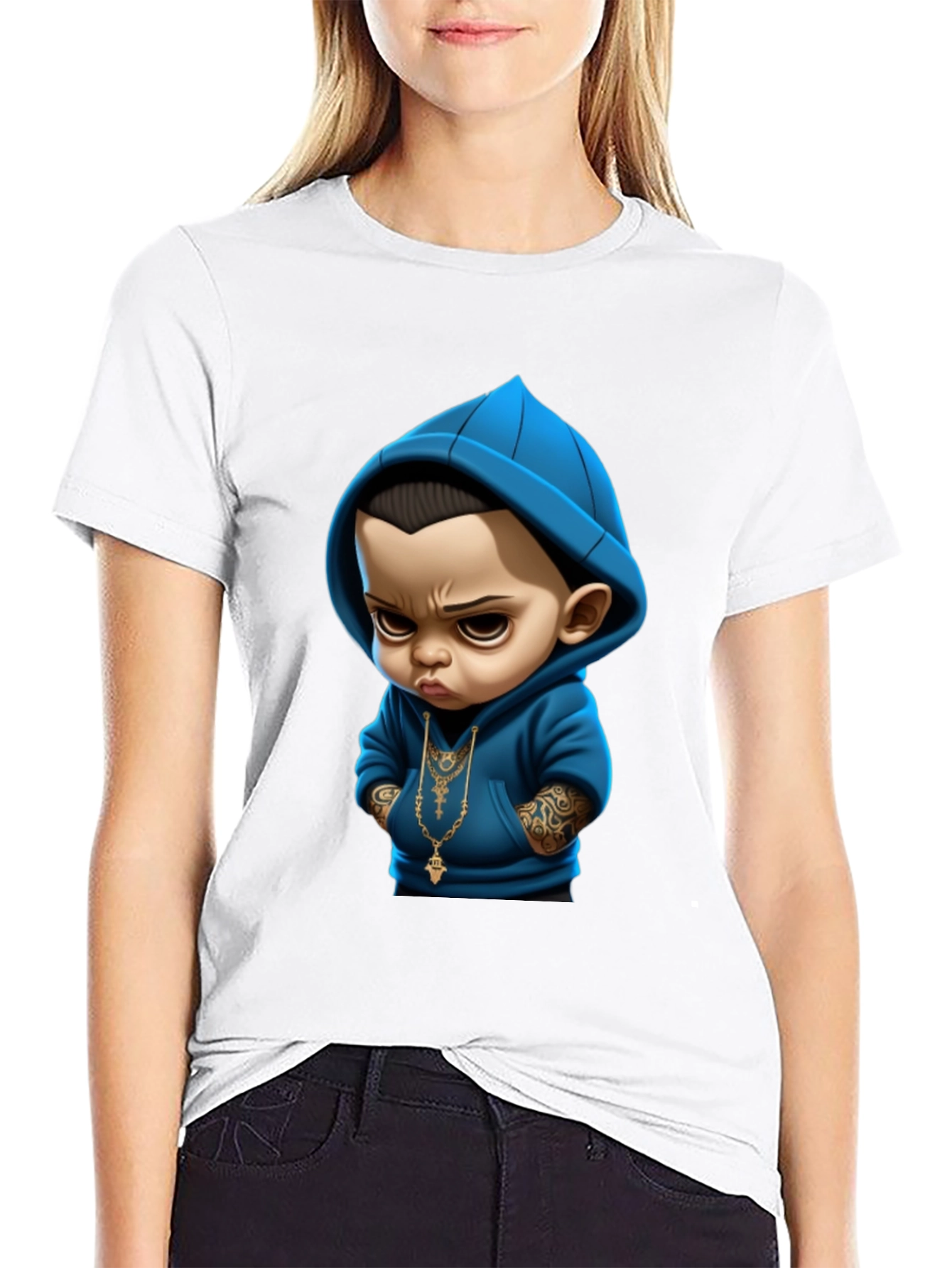 Cool Baby Graphic Tee - Black Cotton T-Shirt