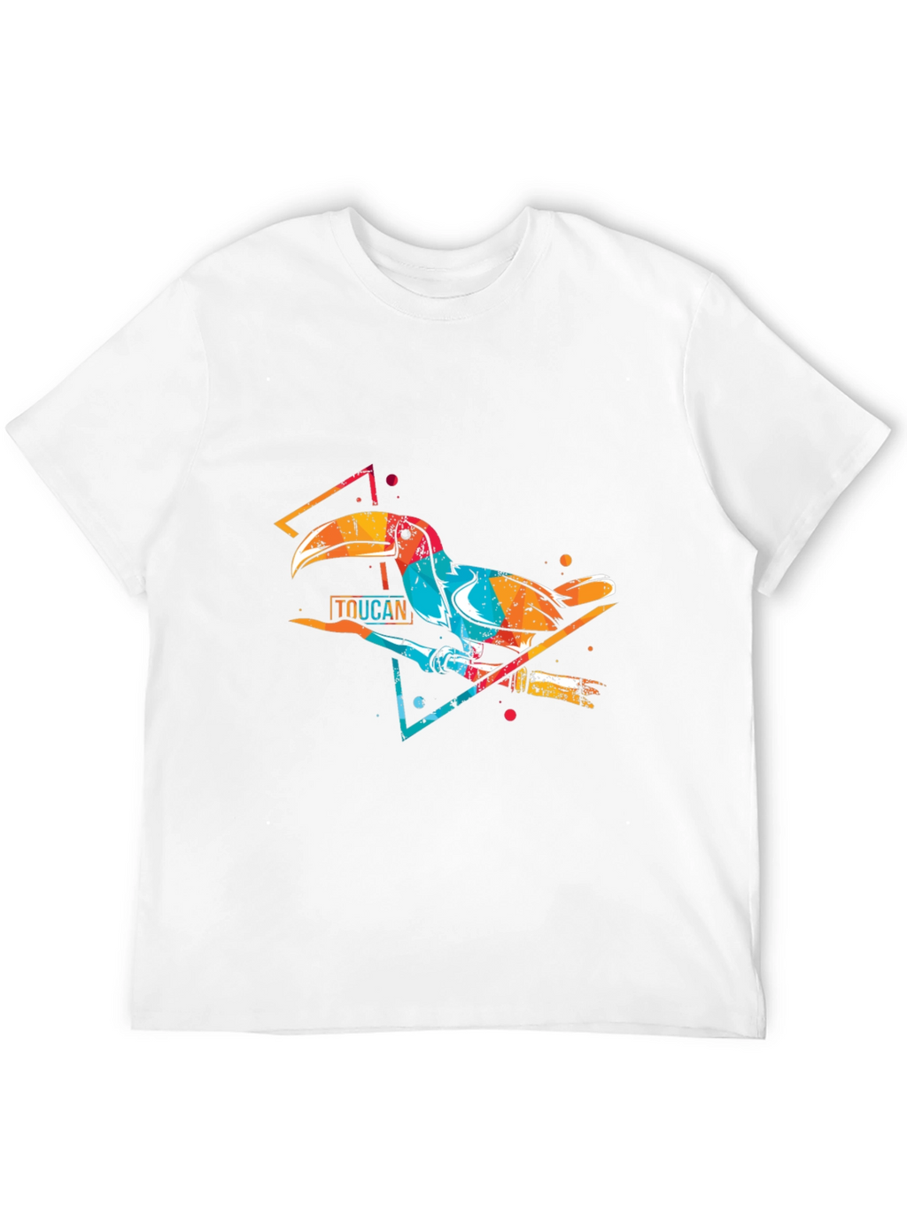 Vibrant Toucan Graphic Print Crew Neck T-Shirt