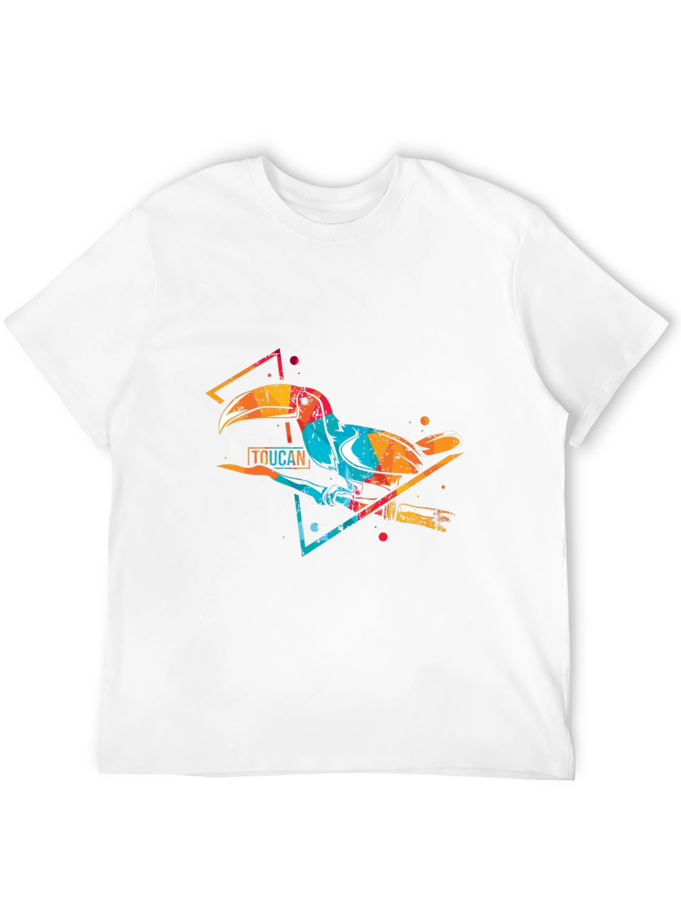 Vibrant Toucan Graphic Print Crew Neck T-Shirt
