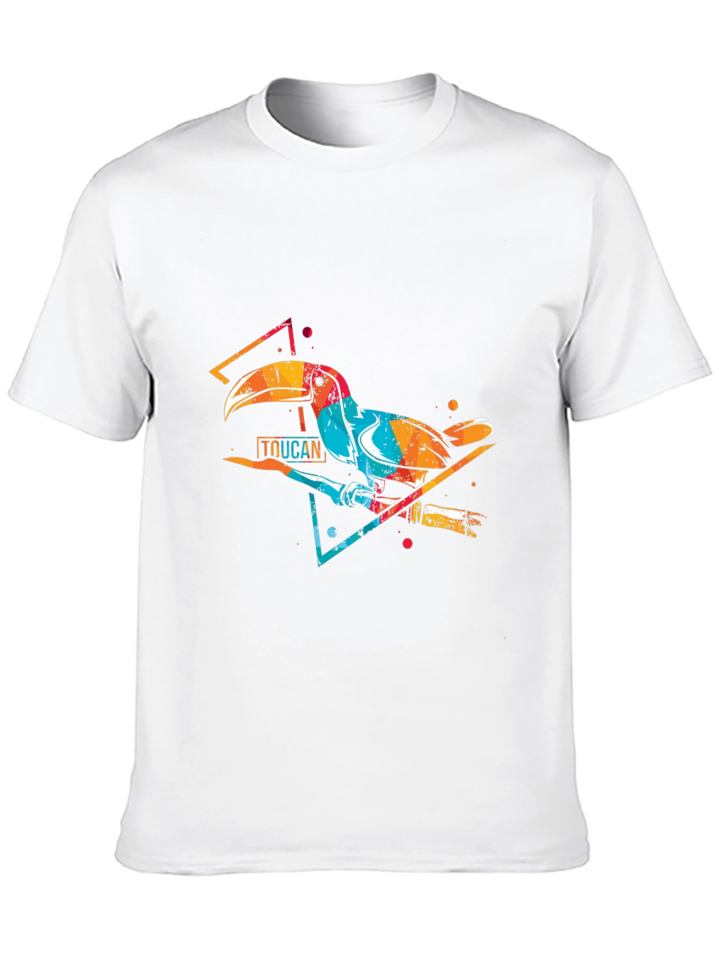 Vibrant Toucan Graphic Print Crew Neck T-Shirt