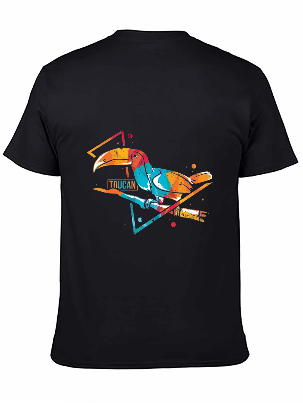 Vibrant Toucan Graphic Print Crew Neck T-Shirt