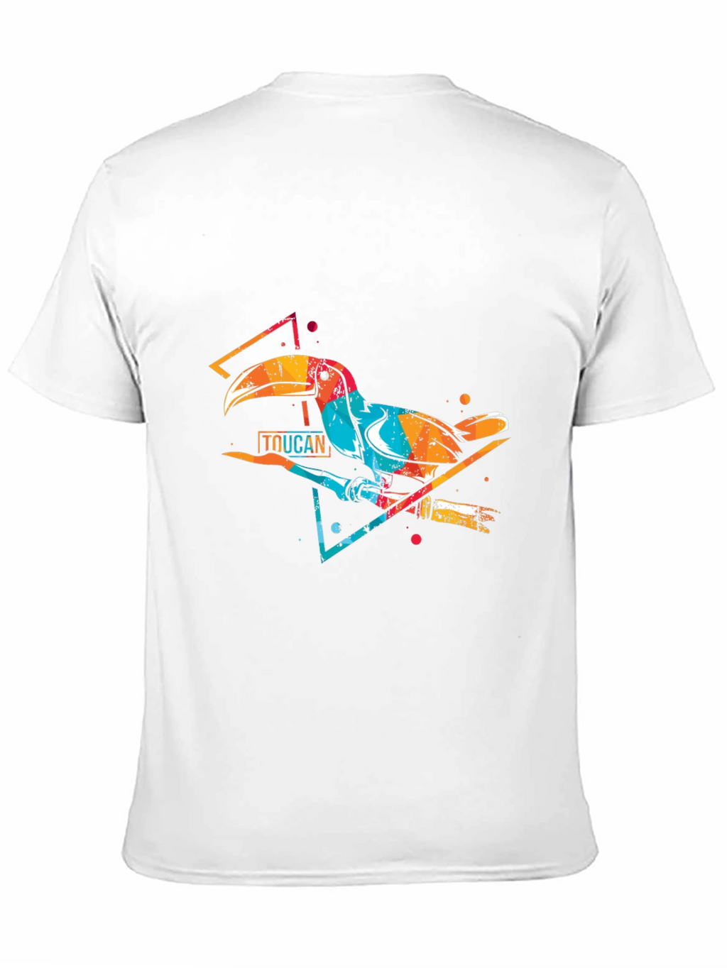 Vibrant Toucan Graphic Print Crew Neck T-Shirt