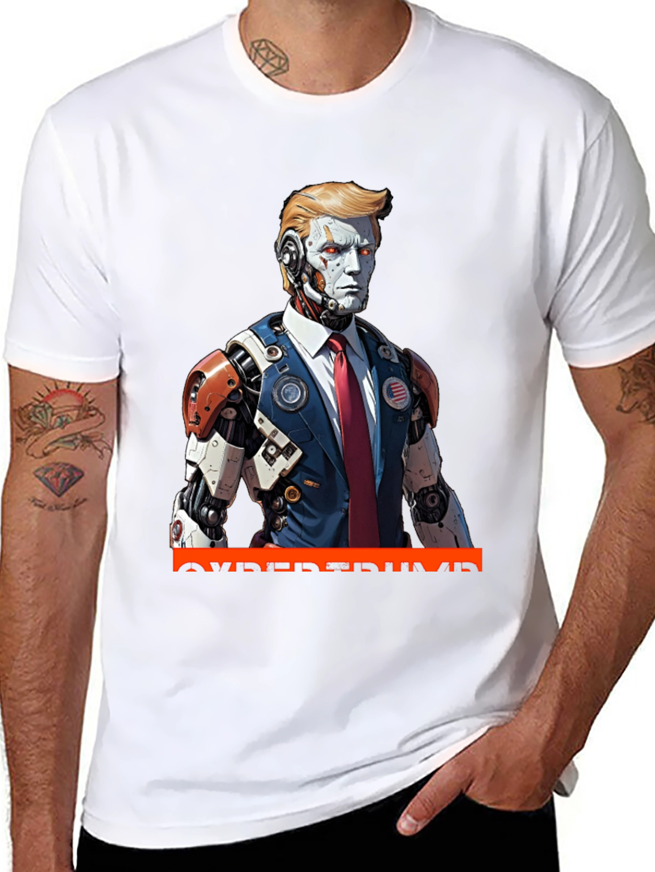 CyberTrump T-Shirt - Futuristic Political Statement