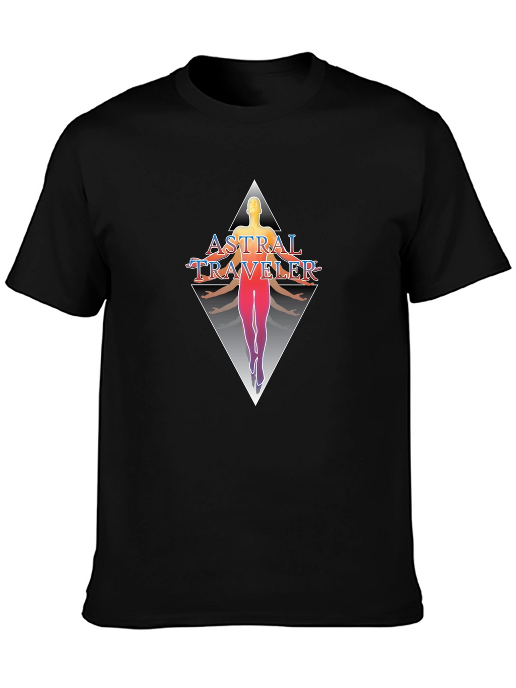 Astral Traveler Graphic Tee - Black Cotton