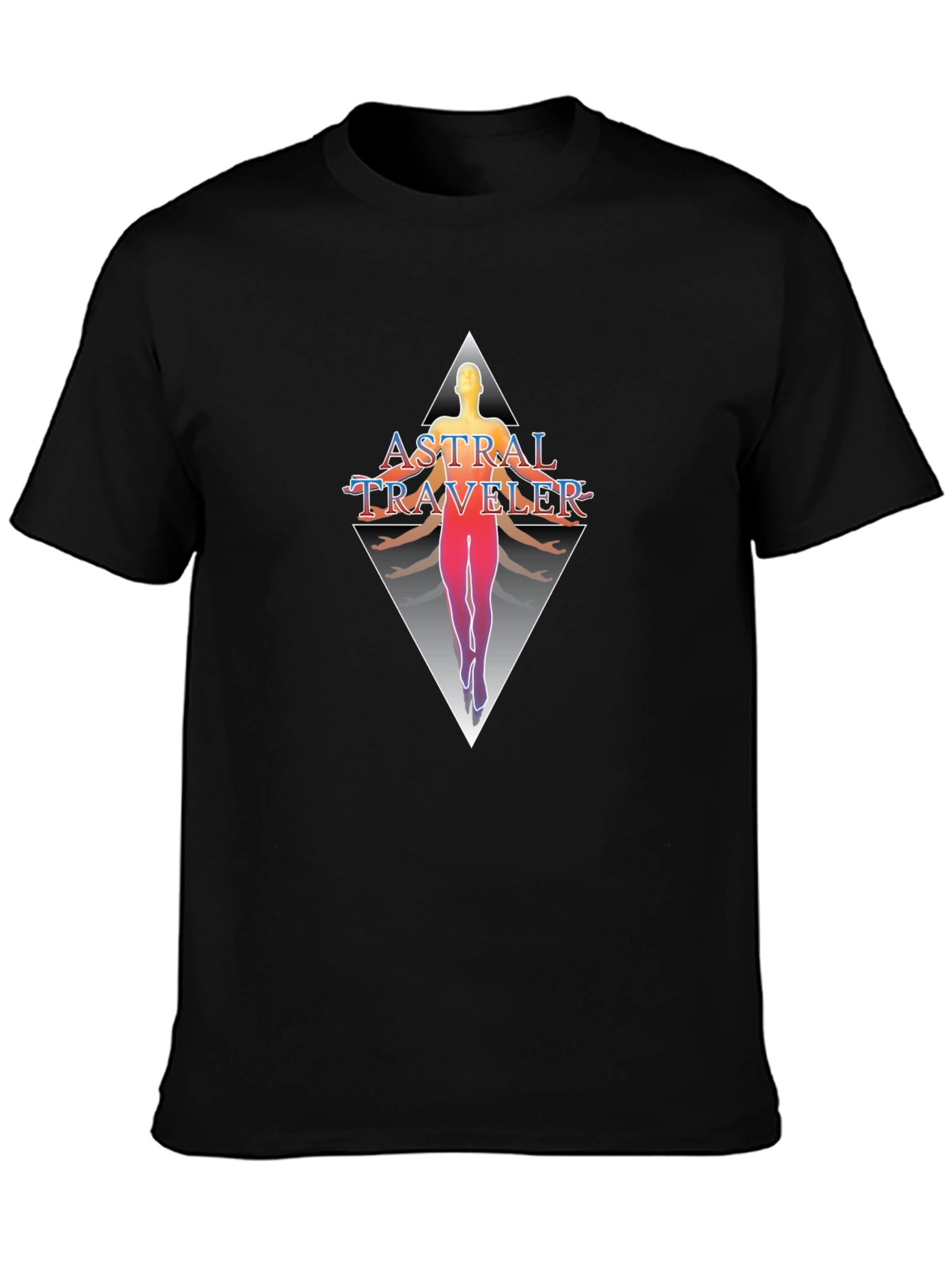 Astral Traveler Graphic Tee - Black Cotton