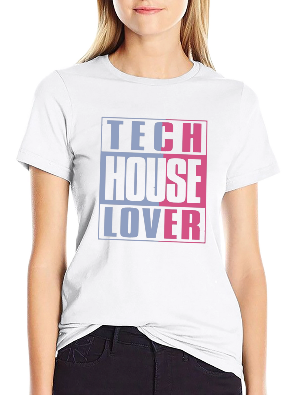 Tech House Lover Graphic T-Shirt - Black