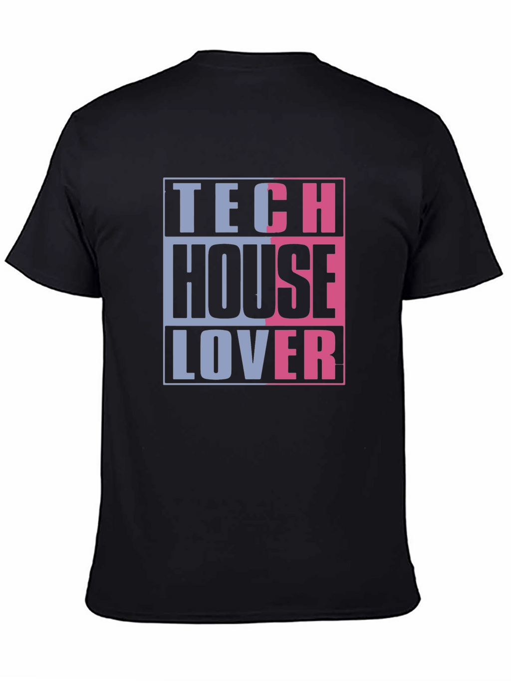Tech House Lover Graphic T-Shirt - Black