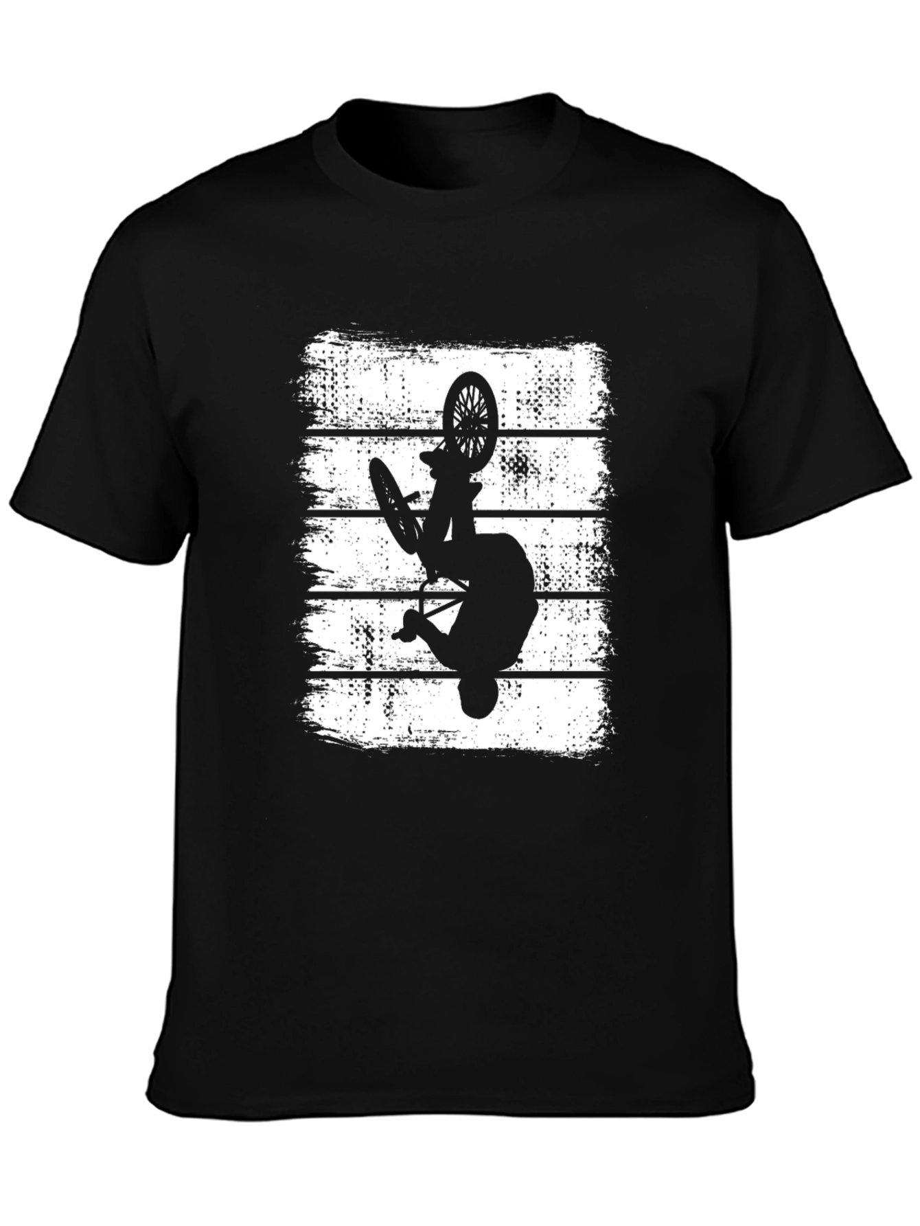 BMX Rider Silhouette Graphic Tee - Black