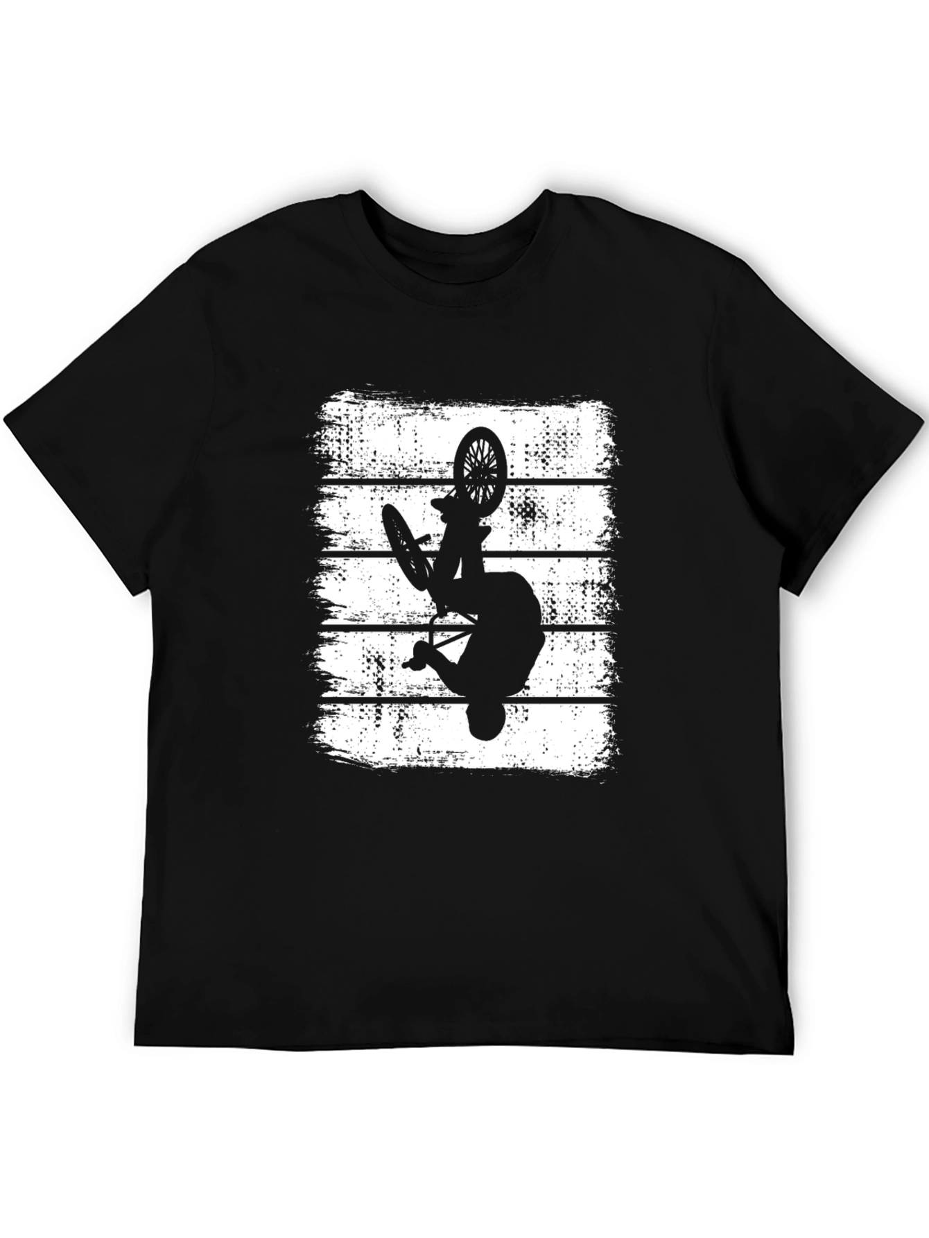 BMX Rider Silhouette Graphic Tee - Black