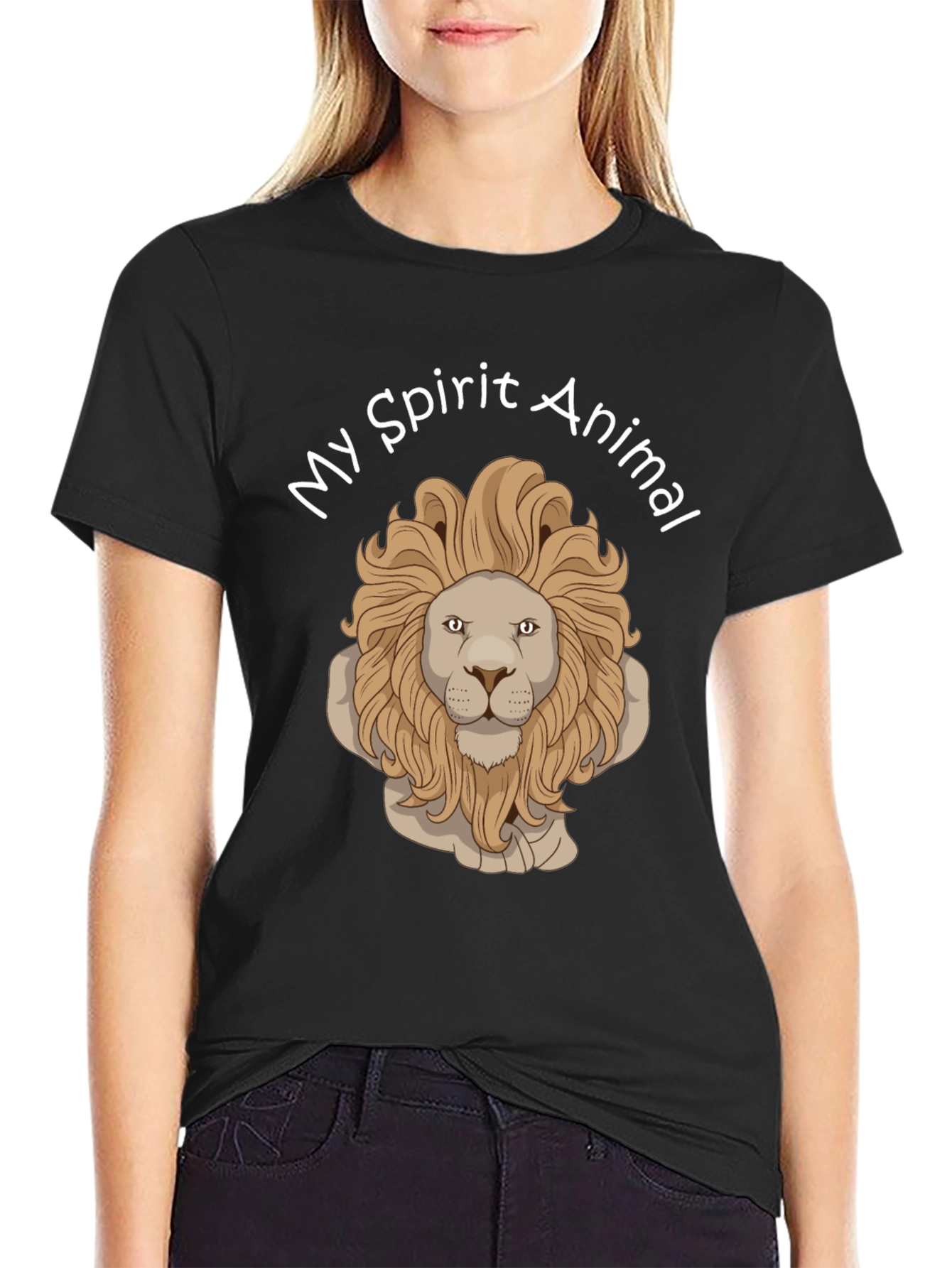 Lion Spirit Animal Graphic T-Shirt