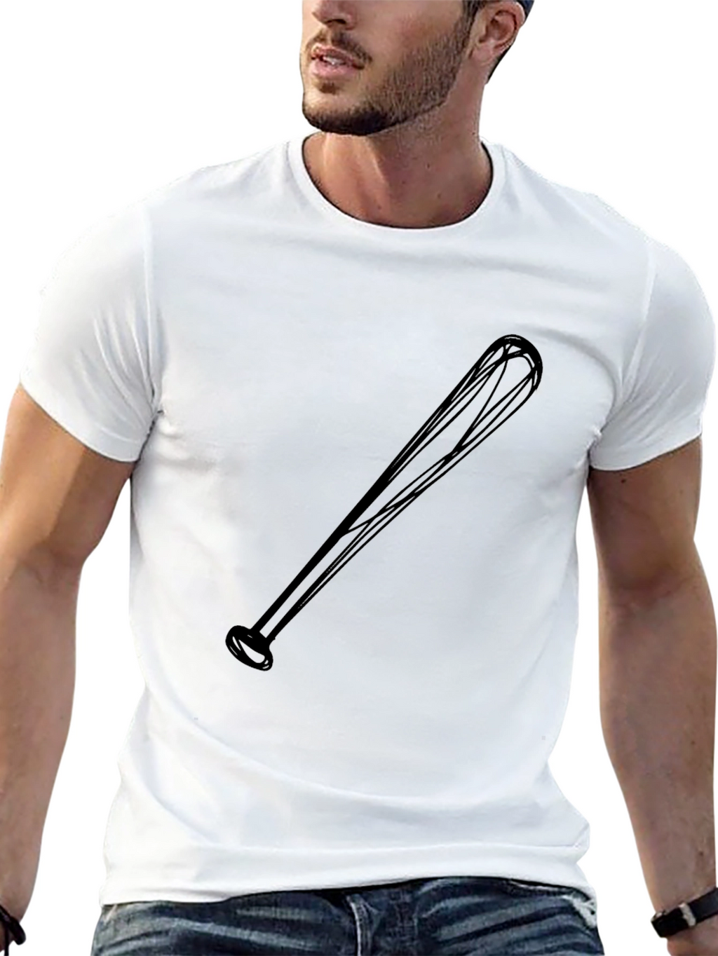 Baseball Bat Graphic Black T-Shirt