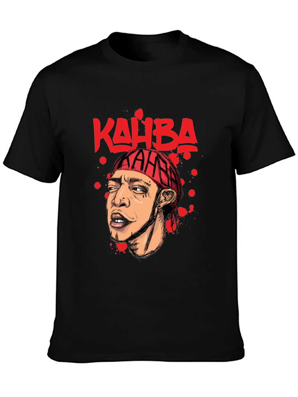 Kahba Graphic Print T-Shirt - Black