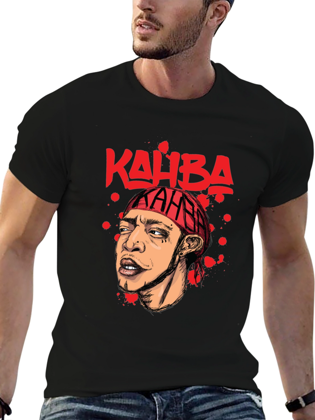 Kahba Graphic Print T-Shirt - Black