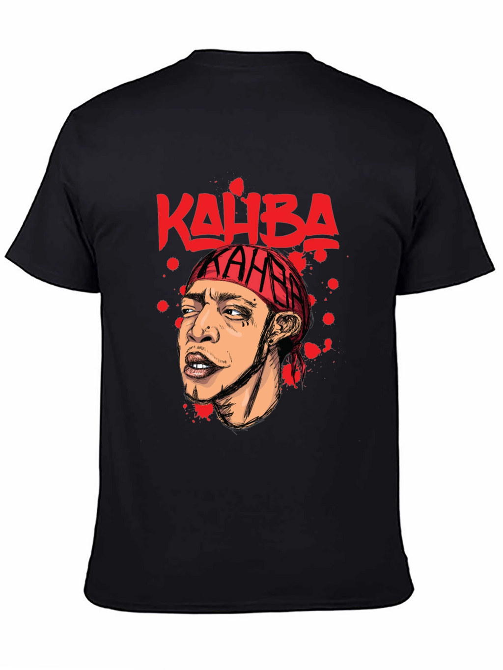 Kahba Graphic Print T-Shirt - Black