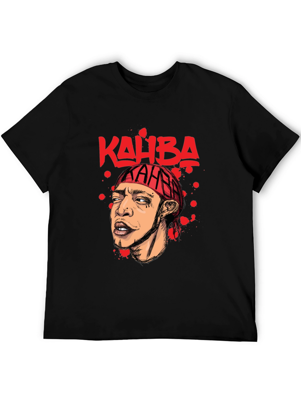 Kahba Graphic Print T-Shirt - Black