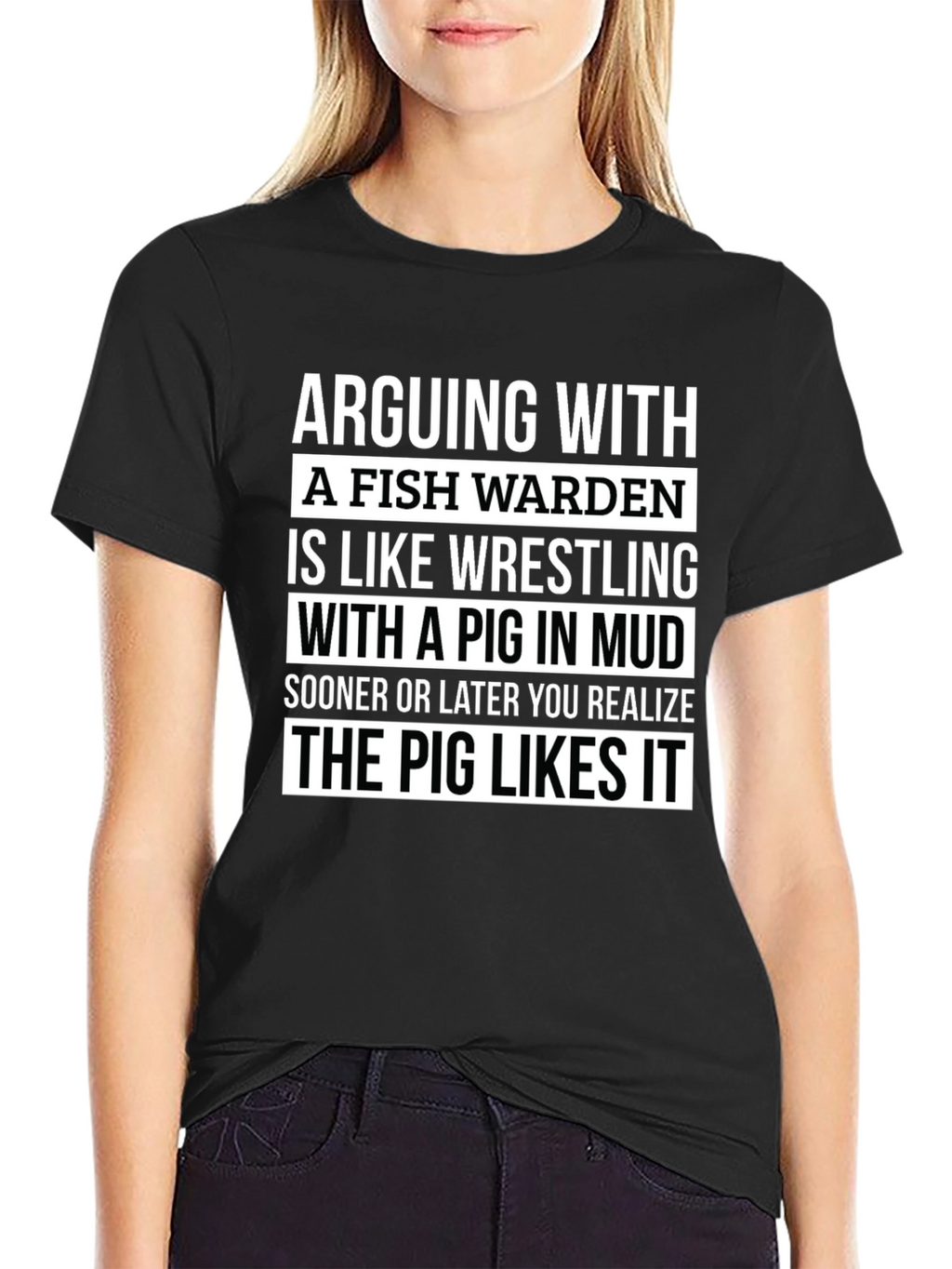 Fish Warden Pig Mud Wrestling T-Shirt