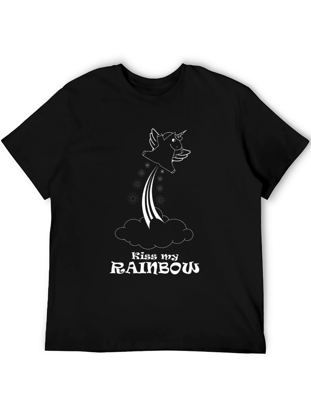 Kiss My Rainbow Unicorn Graphic T-Shirt