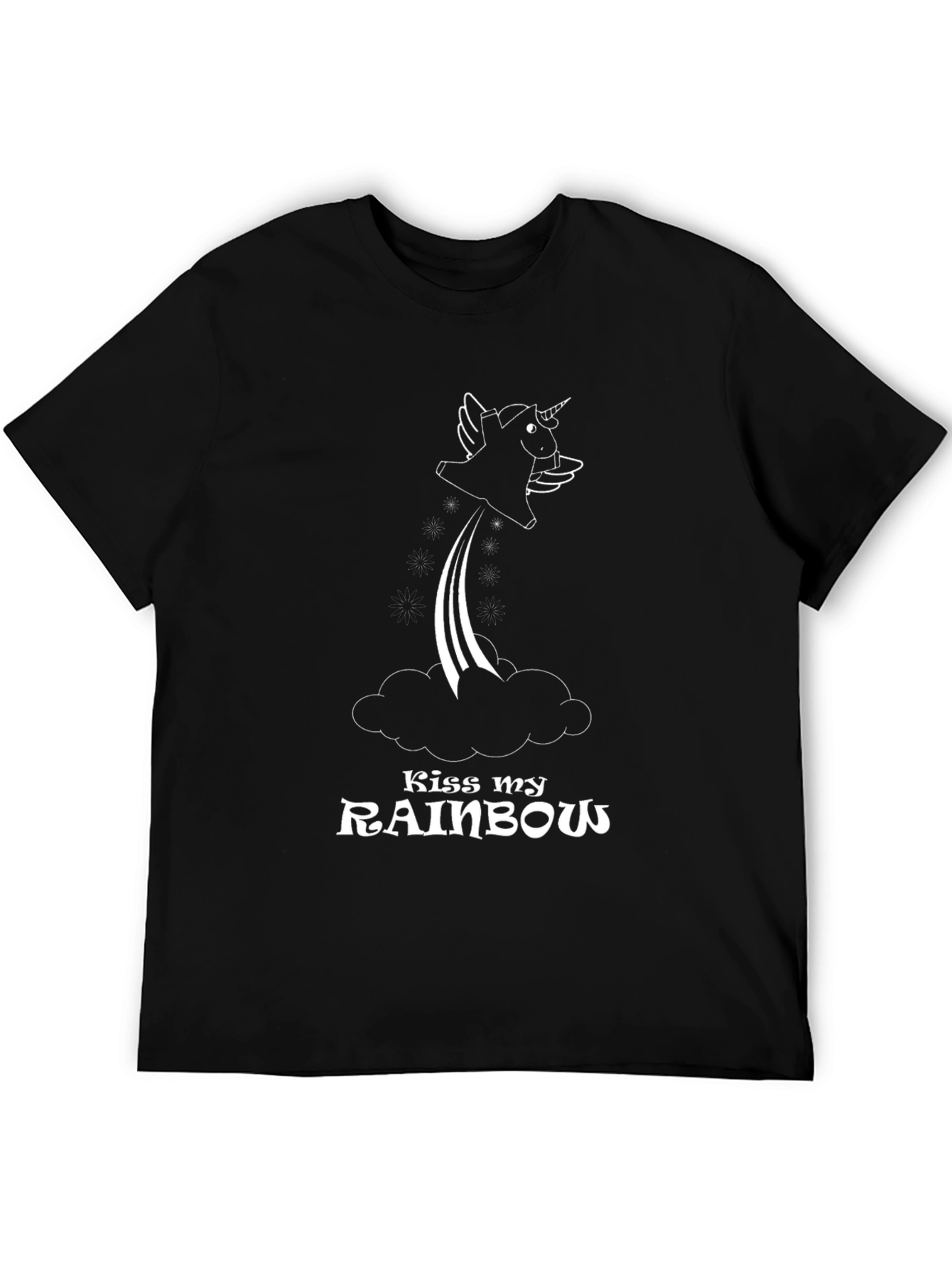 Kiss My Rainbow Unicorn Graphic T-Shirt