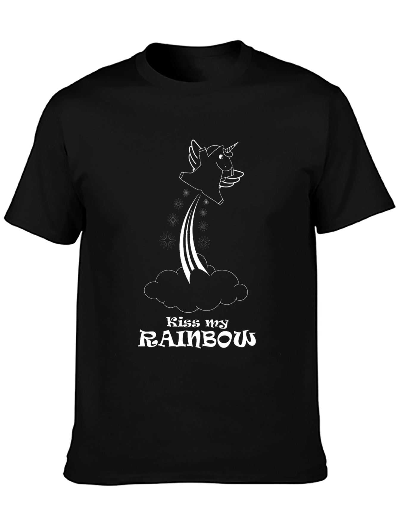 Kiss My Rainbow Unicorn Graphic T-Shirt