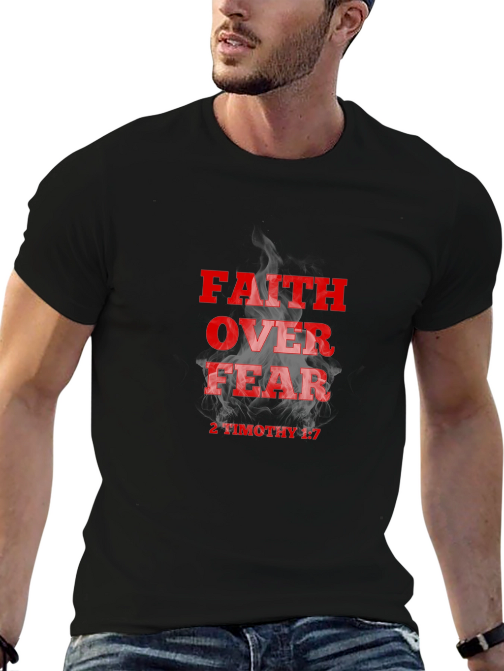 Faith Over Fear T-Shirt - Religious Christian Apparel