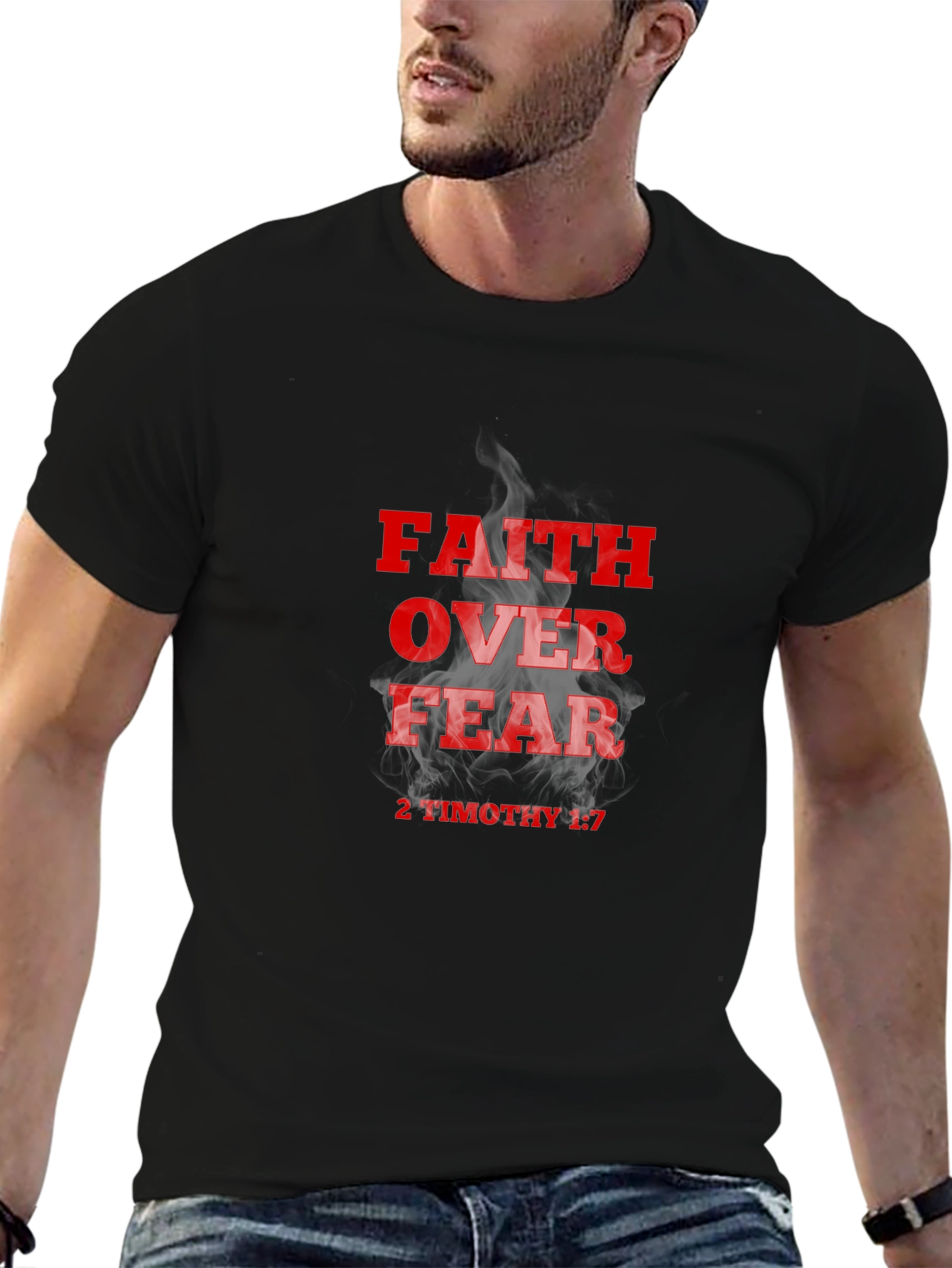 Faith Over Fear T-Shirt - Religious Christian Apparel