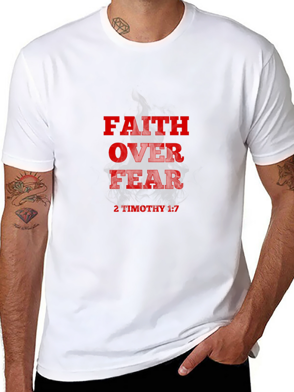 Faith Over Fear T-Shirt - Religious Christian Apparel