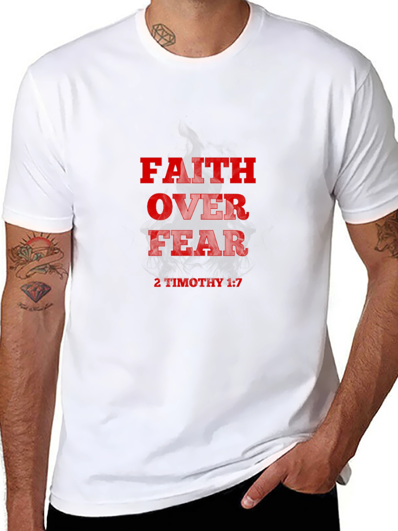 Faith Over Fear T-Shirt - Religious Christian Apparel