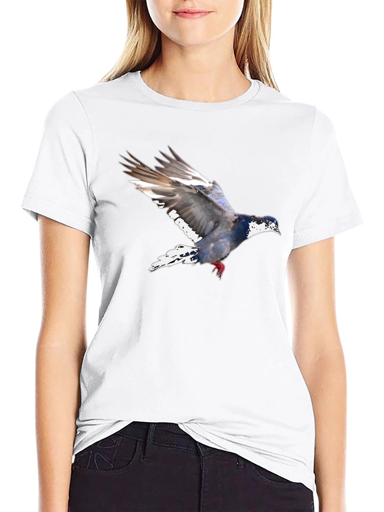 Pigeon Graphic Tee - Mens Black T-Shirt