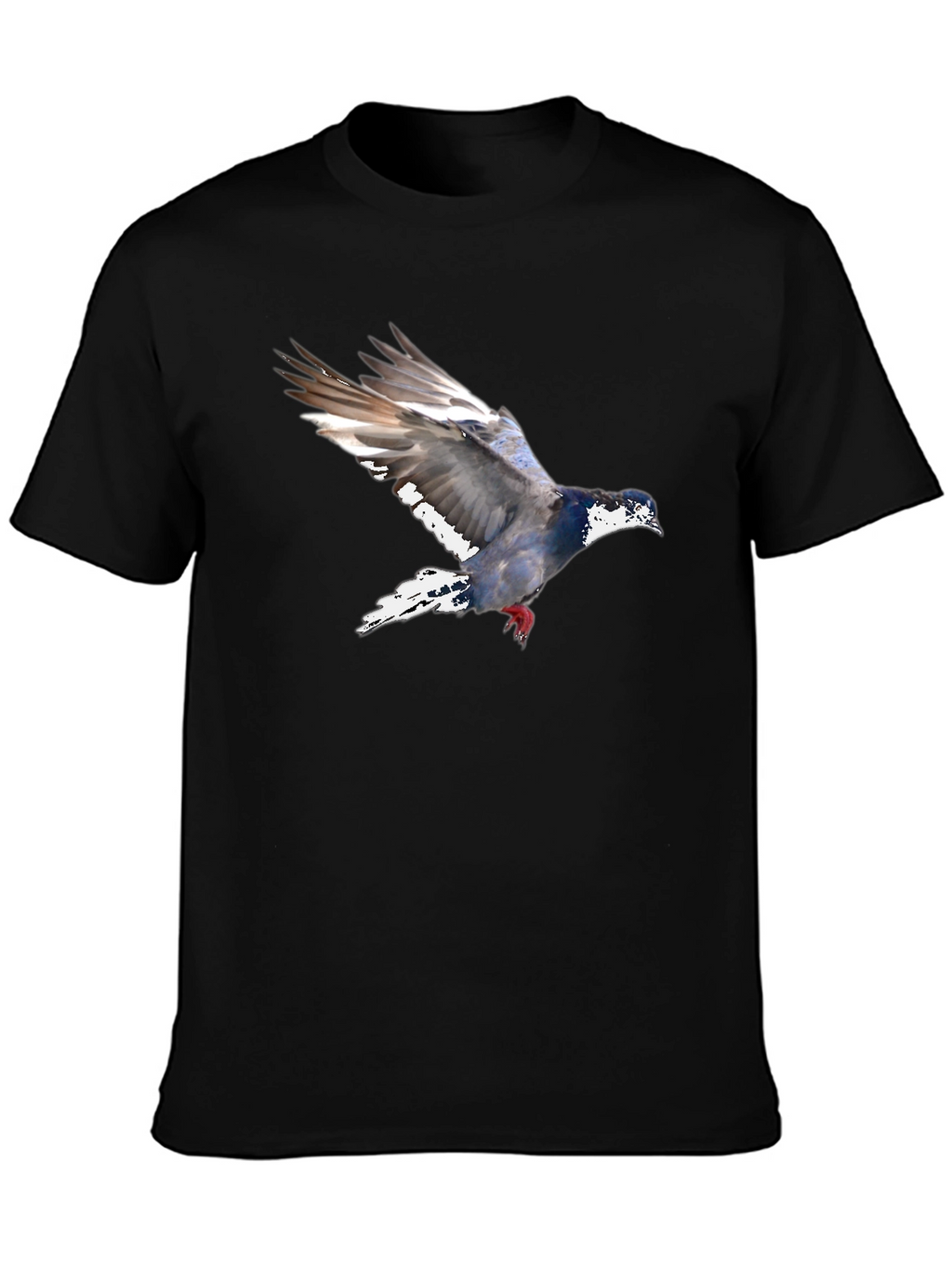 Pigeon Graphic Tee - Mens Black T-Shirt