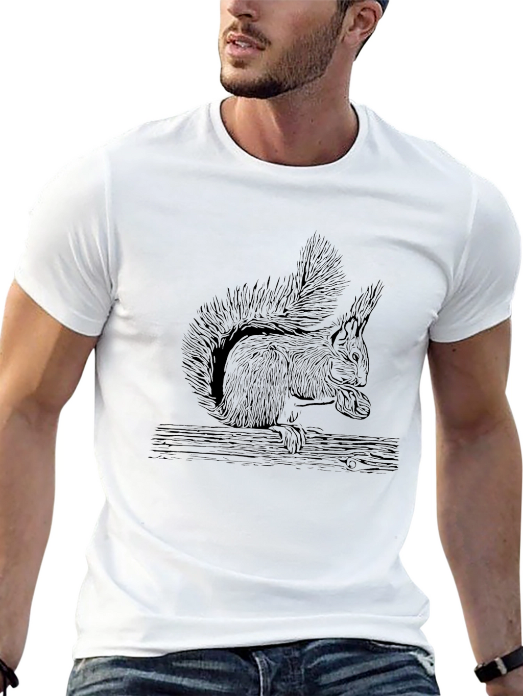 Squirrel Graphic Tee - Nature Lovers T-Shirt