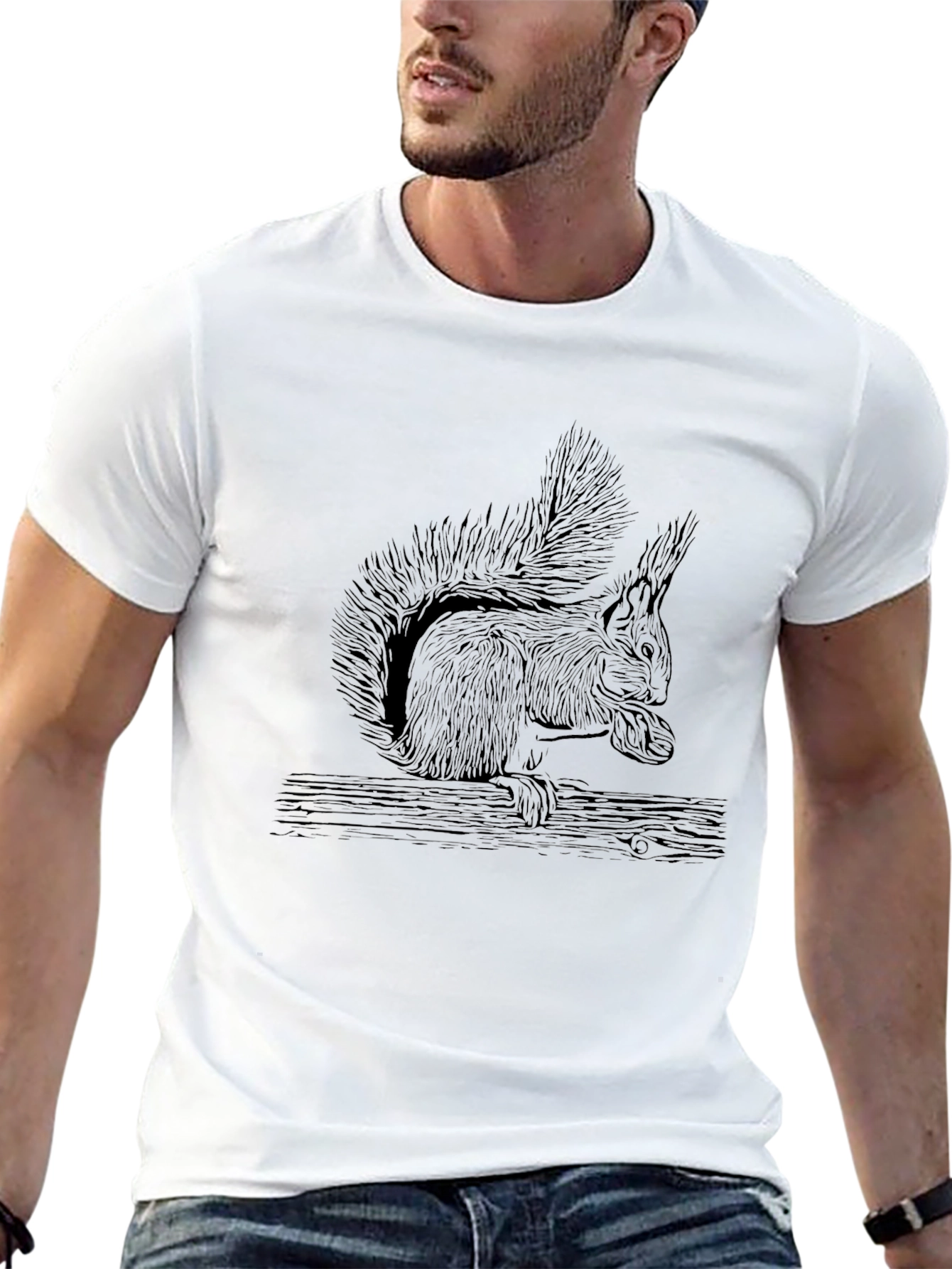 Squirrel Graphic Tee - Nature Lovers T-Shirt