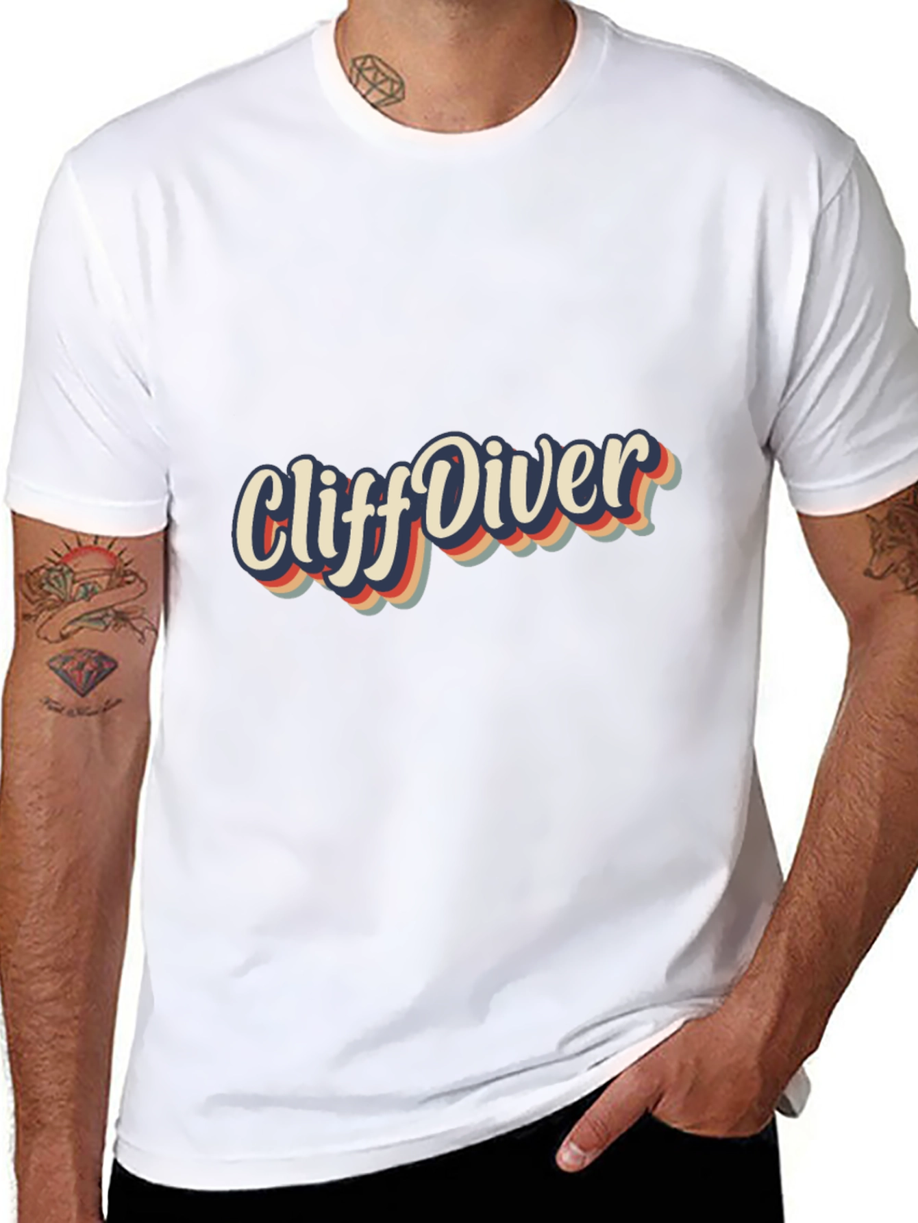 Retro Cliff Diver Graphic Tee