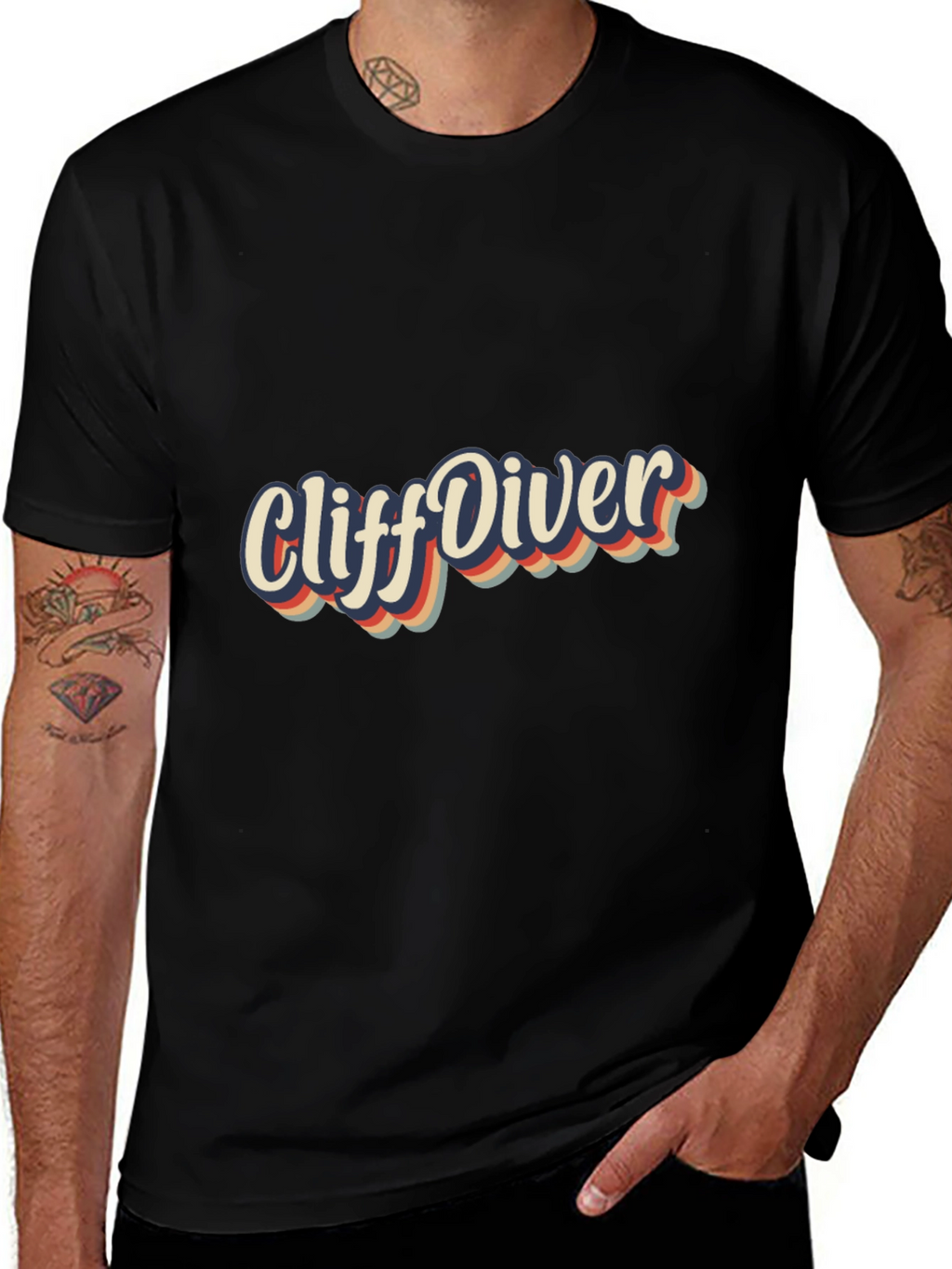 Retro Cliff Diver Graphic Tee