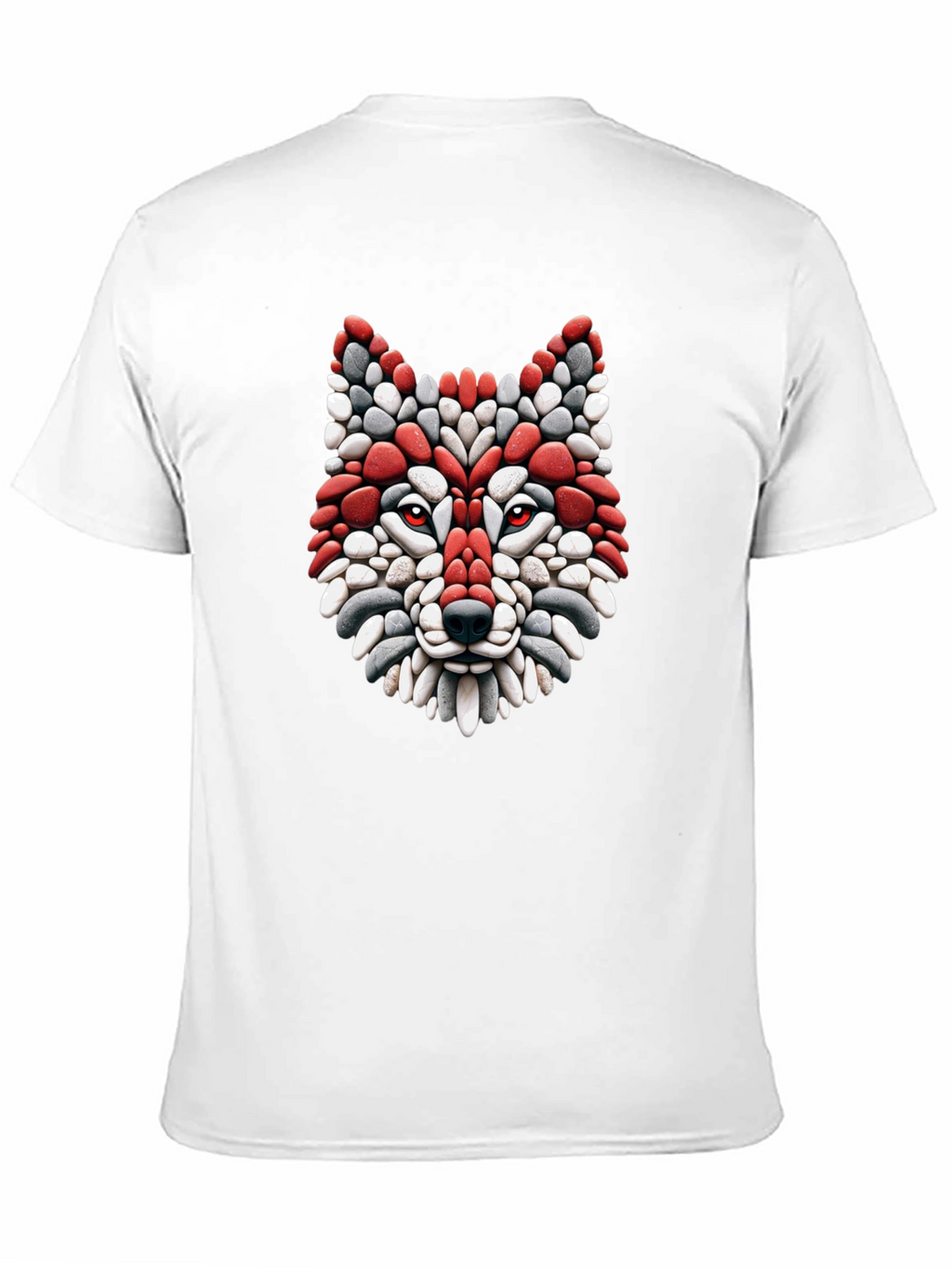 Red Wolf Stone Mosaic T-Shirt